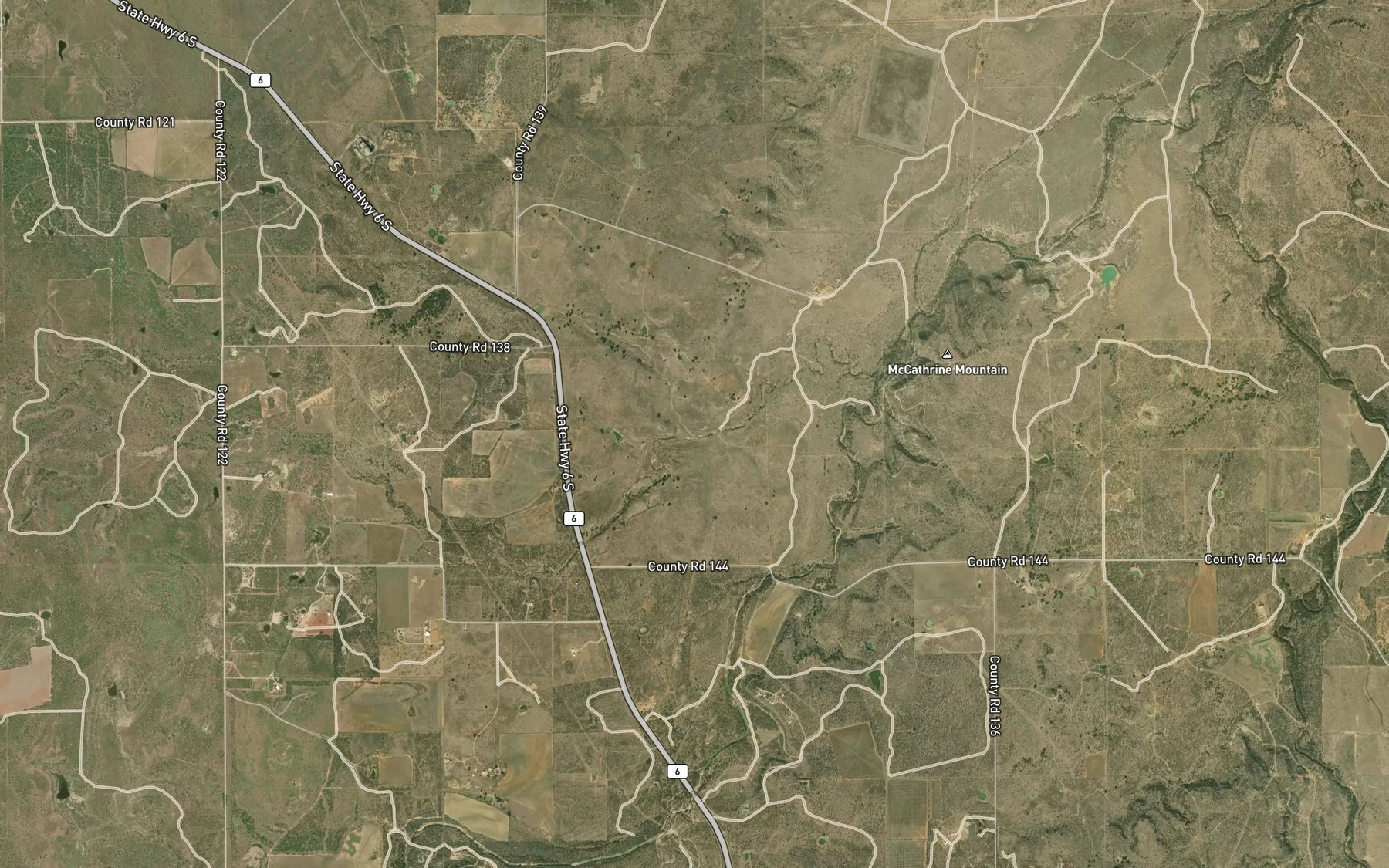 Satellite map of the Little Indian Creek
