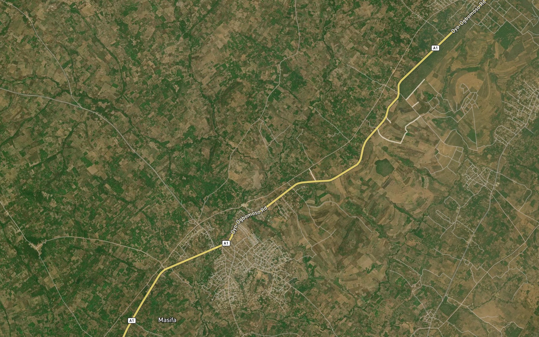 Satellite map of the River Olora