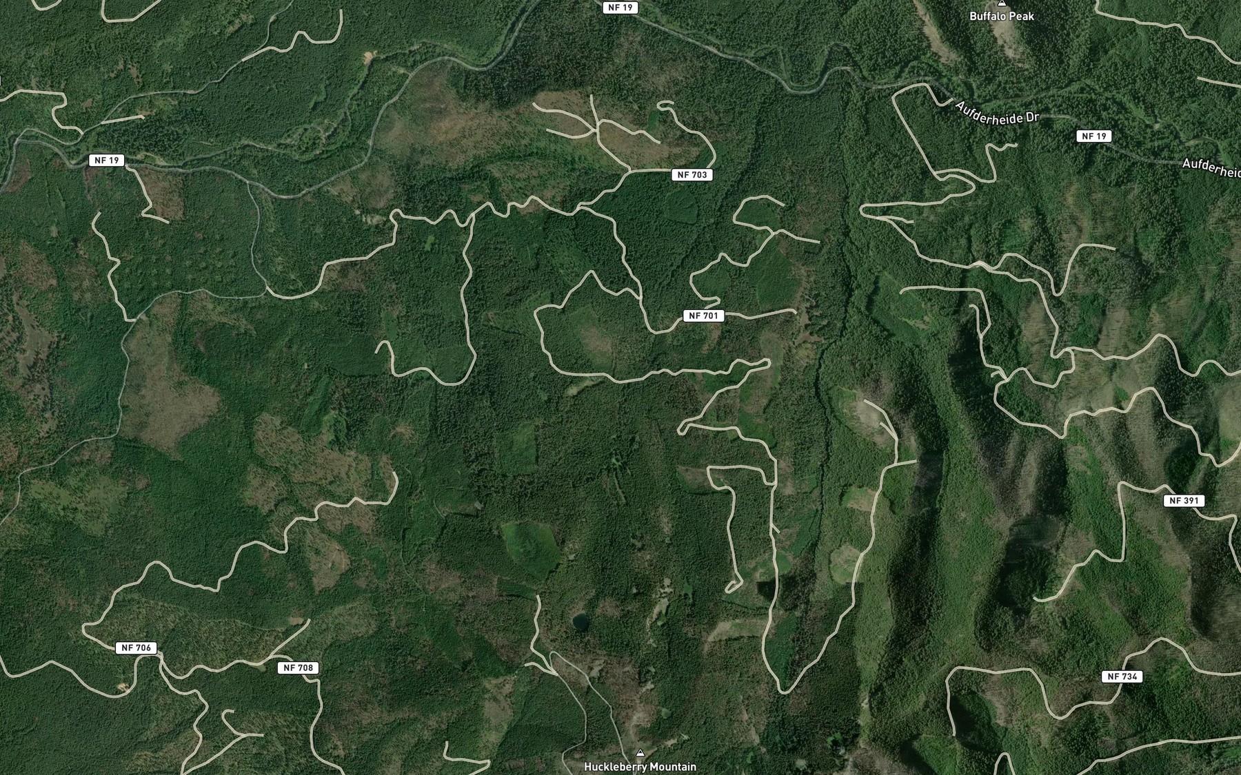 Satellite map of the Hemlock Creek