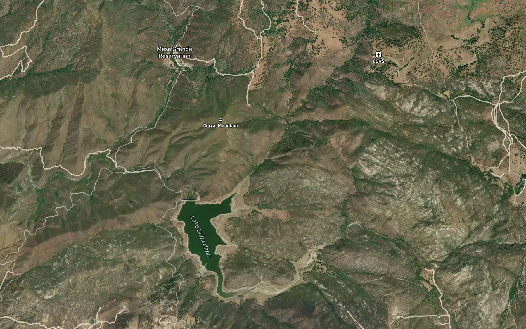 Satellite map of the Bloomdale Creek