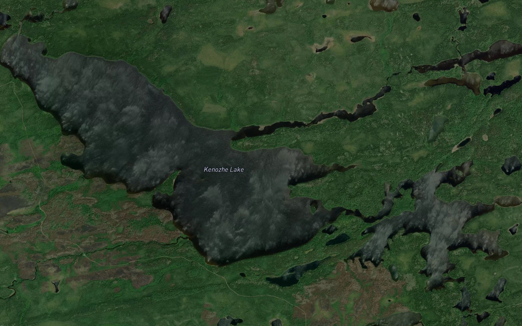 Satellite map of the Kenozhe Lake