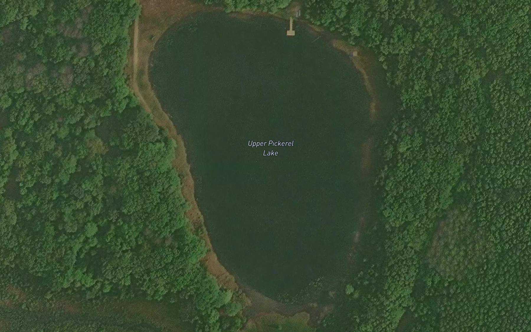 Satellite map of the Upper Pickerel Lake