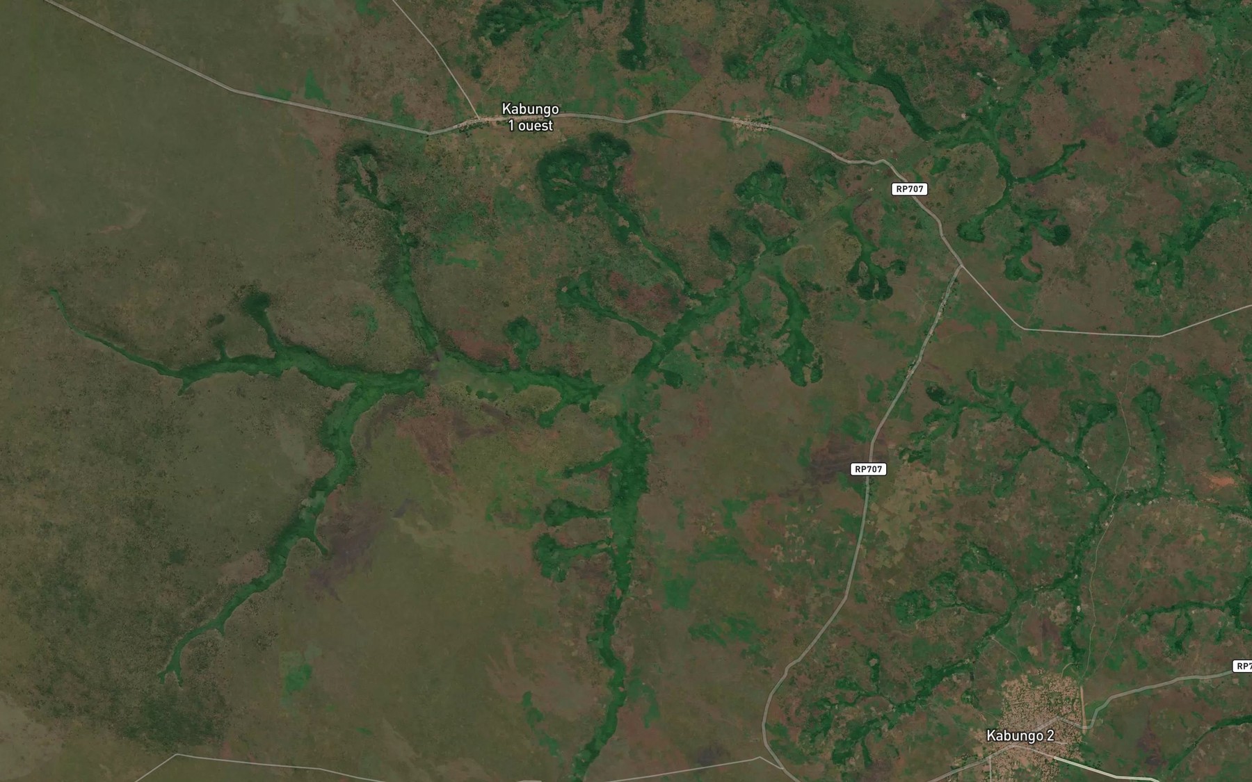 Satellite map of the Kamusombo