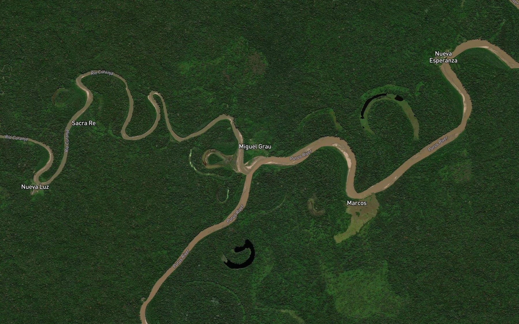 Satellite map of the Rio Curanja
