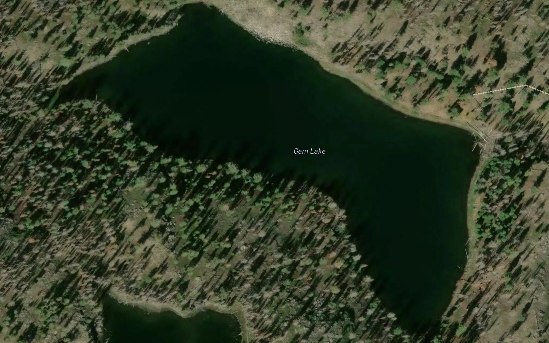 Satellite map of the Gem Lake