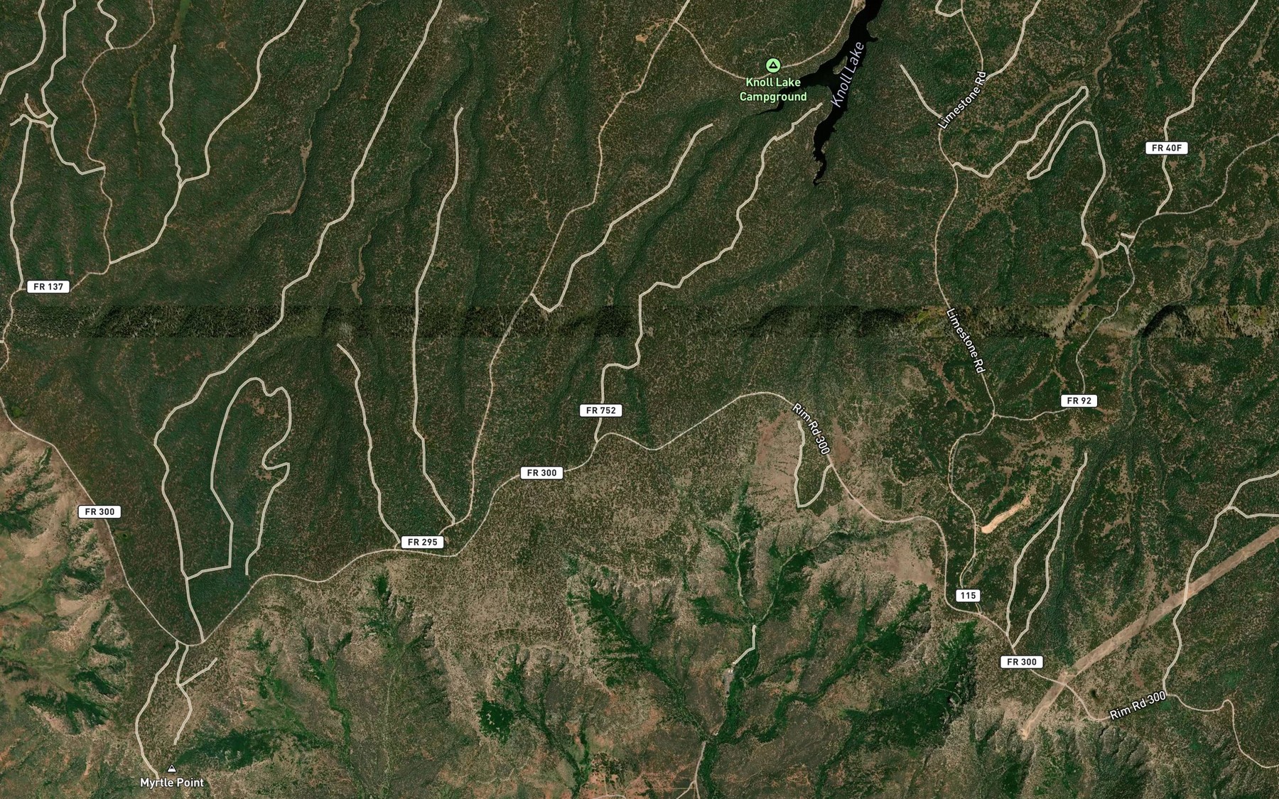 Satellite map of the Lake Number Four