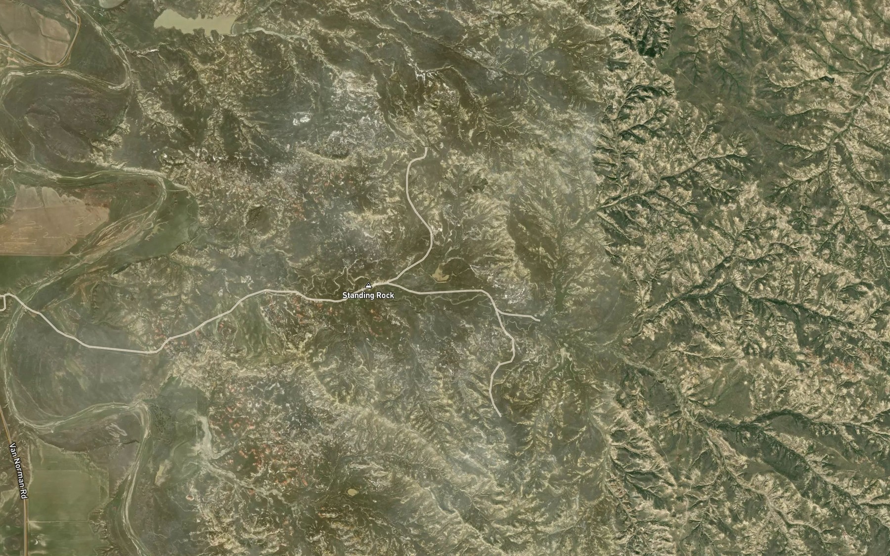Satellite map of the Cedar Bed Ground Reservoir