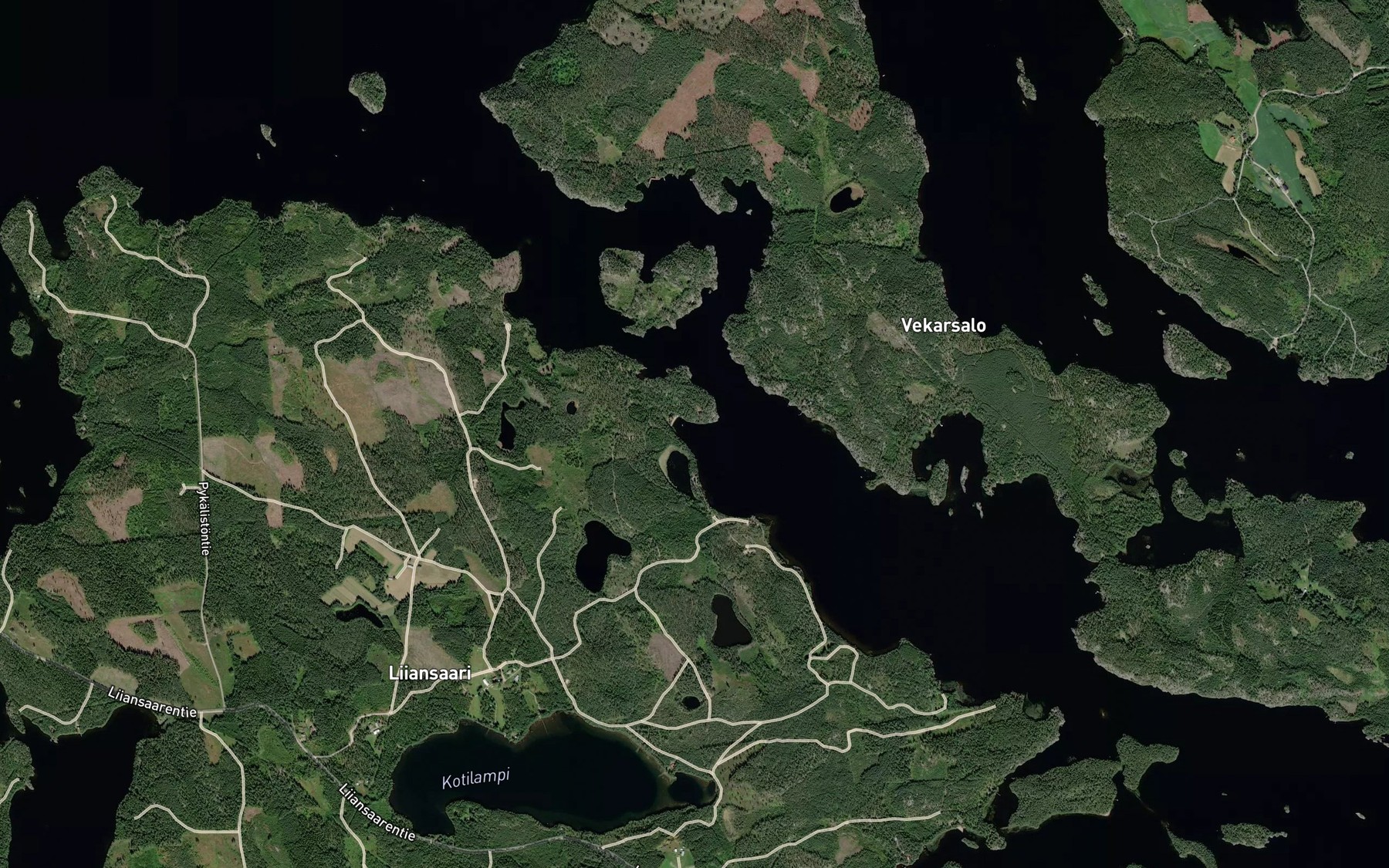 Satellite map of the Pitkanpohjanlahti