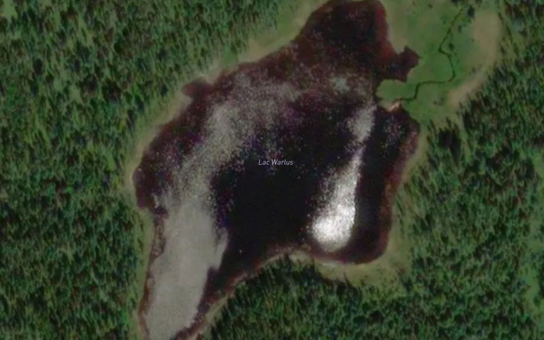 Satellite map of the Lac Warlus