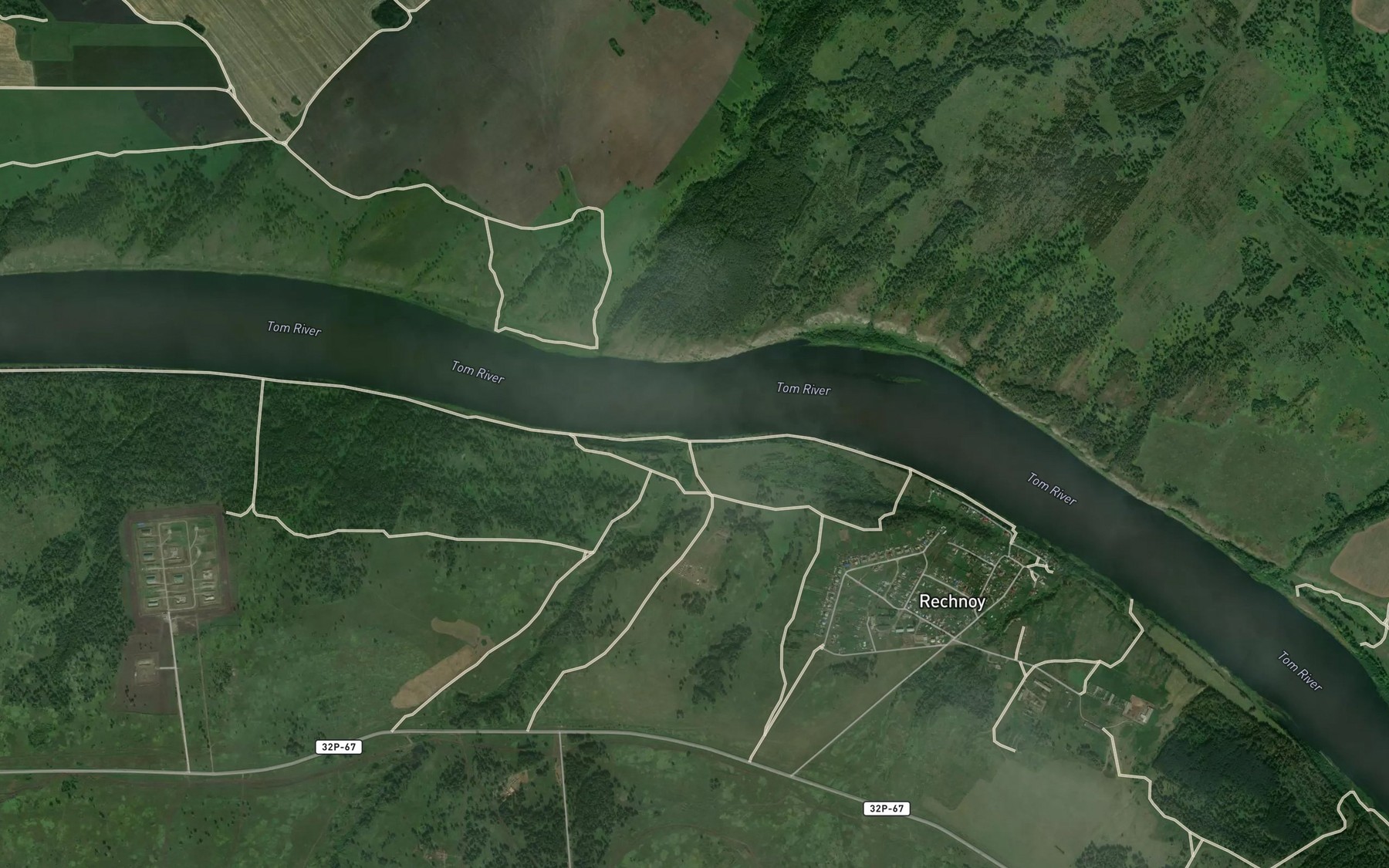 Satellite map of the Listvenka