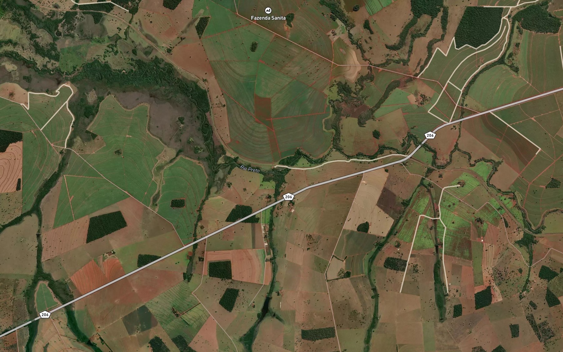 Satellite map of the Corrego do Jaca