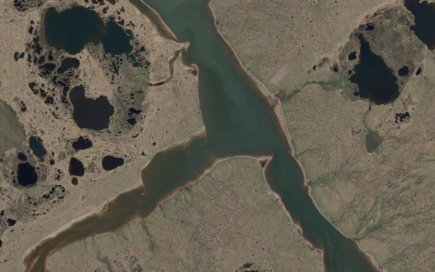 Satellite map of the Ongorakvik River