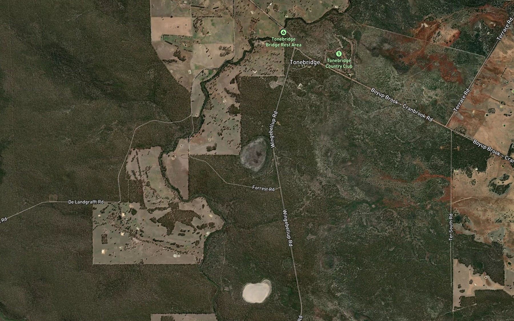 Satellite map of the Moorinup Lake