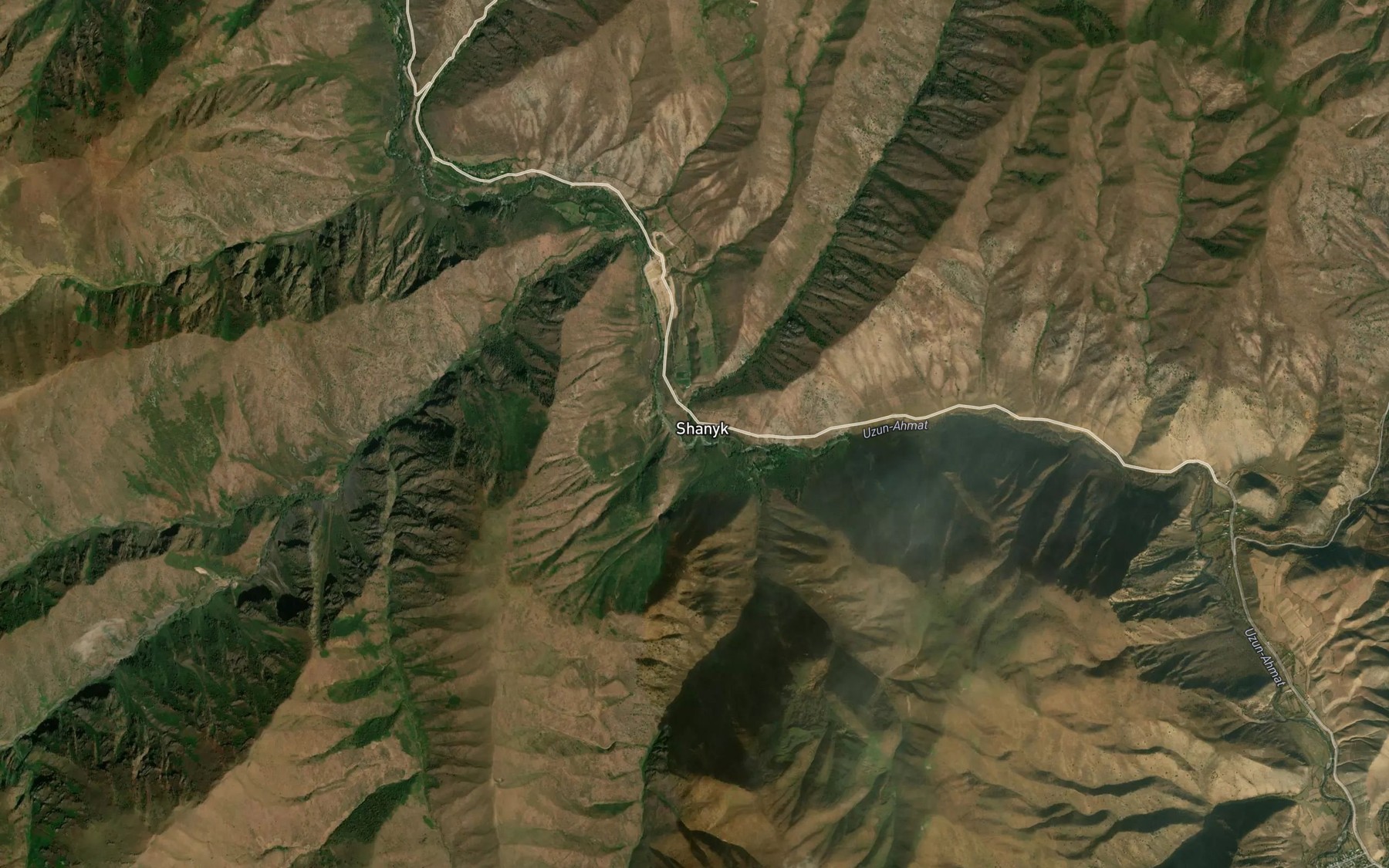 Satellite map of the Shanyk