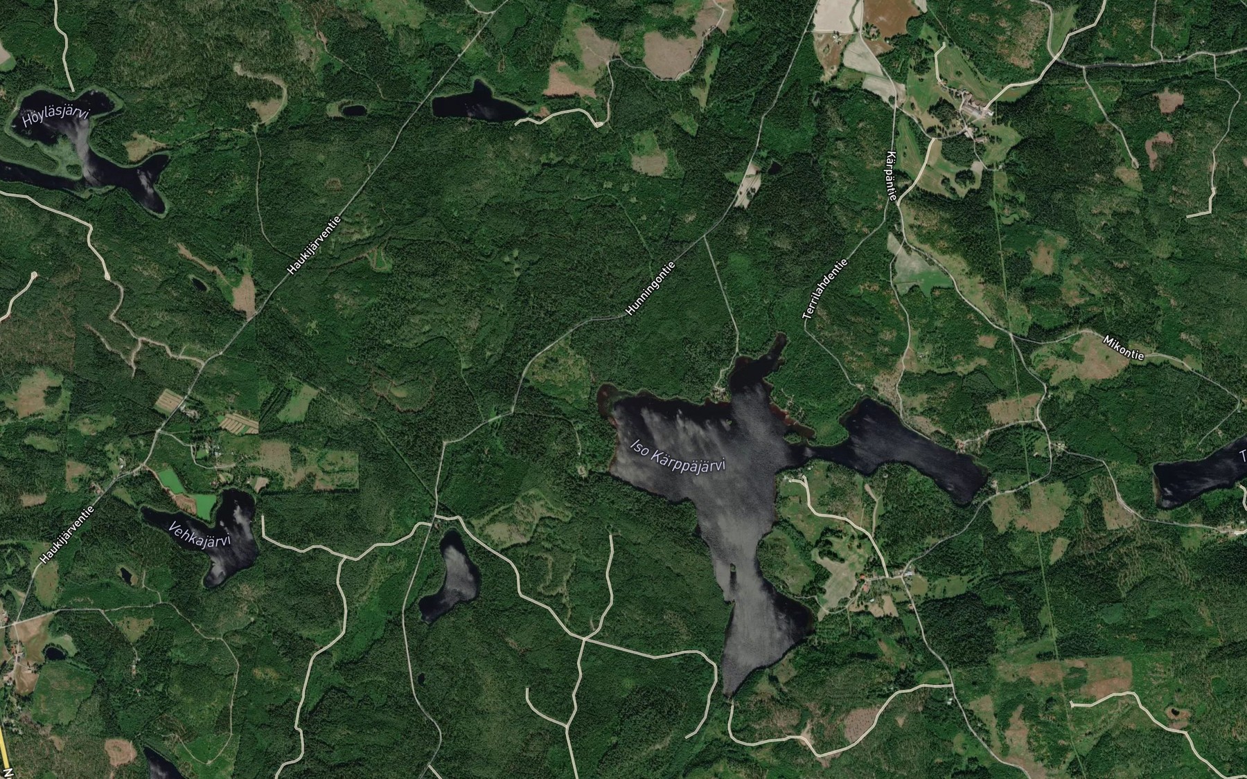 Satellite map of the Haukioja