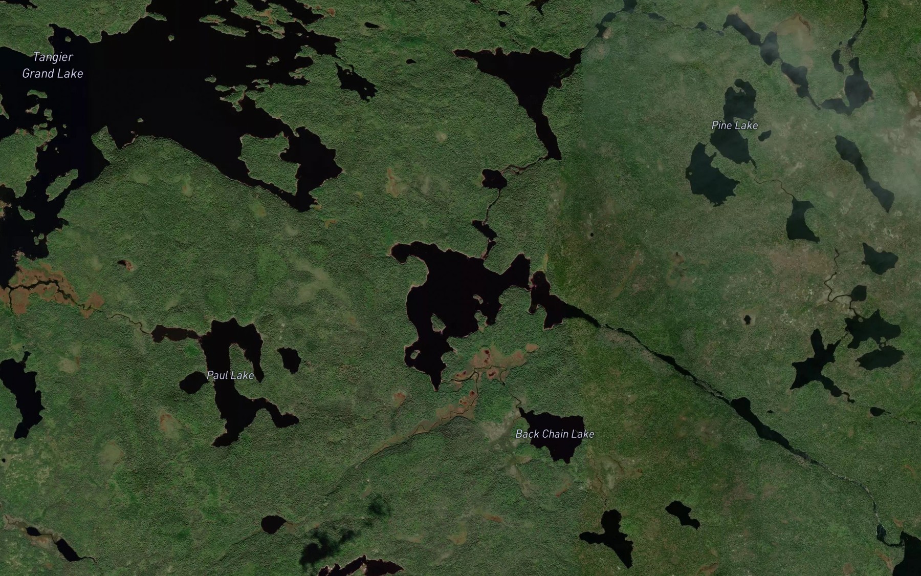 Satellite map of the O'Brien Lake