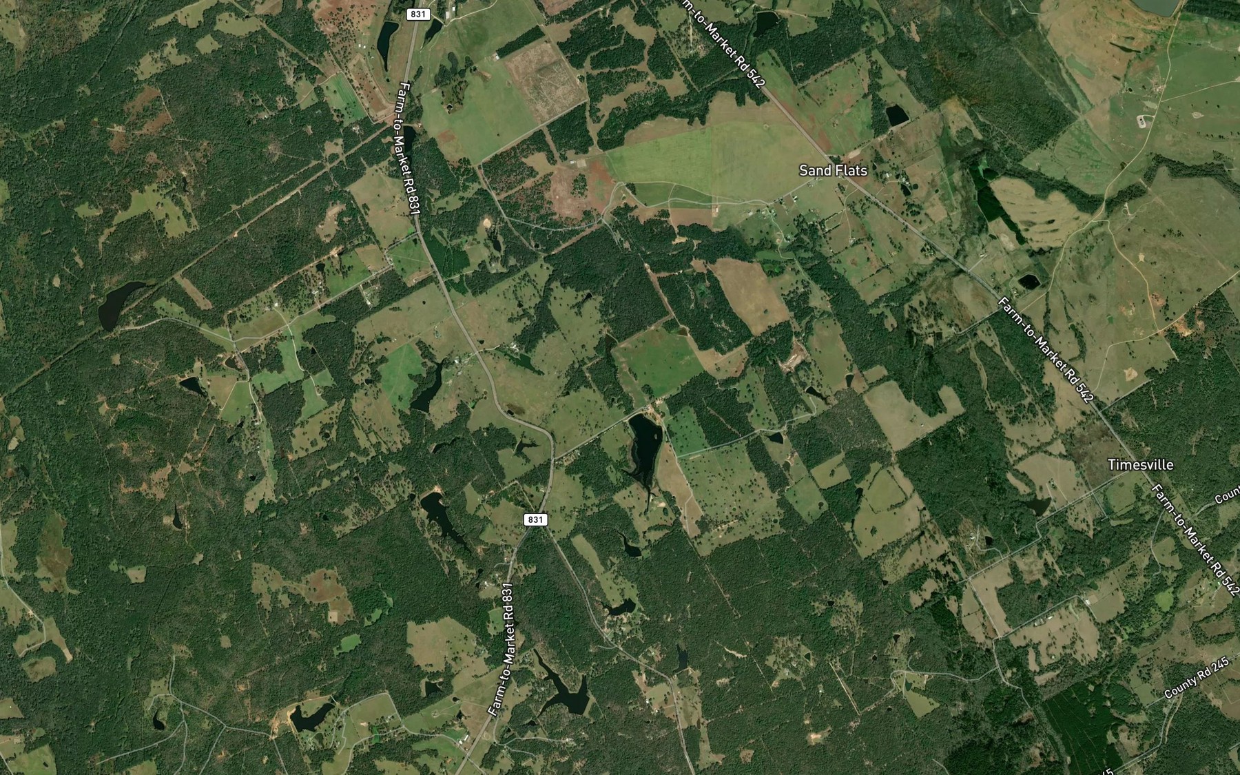 Satellite map of the Gilliam Lake
