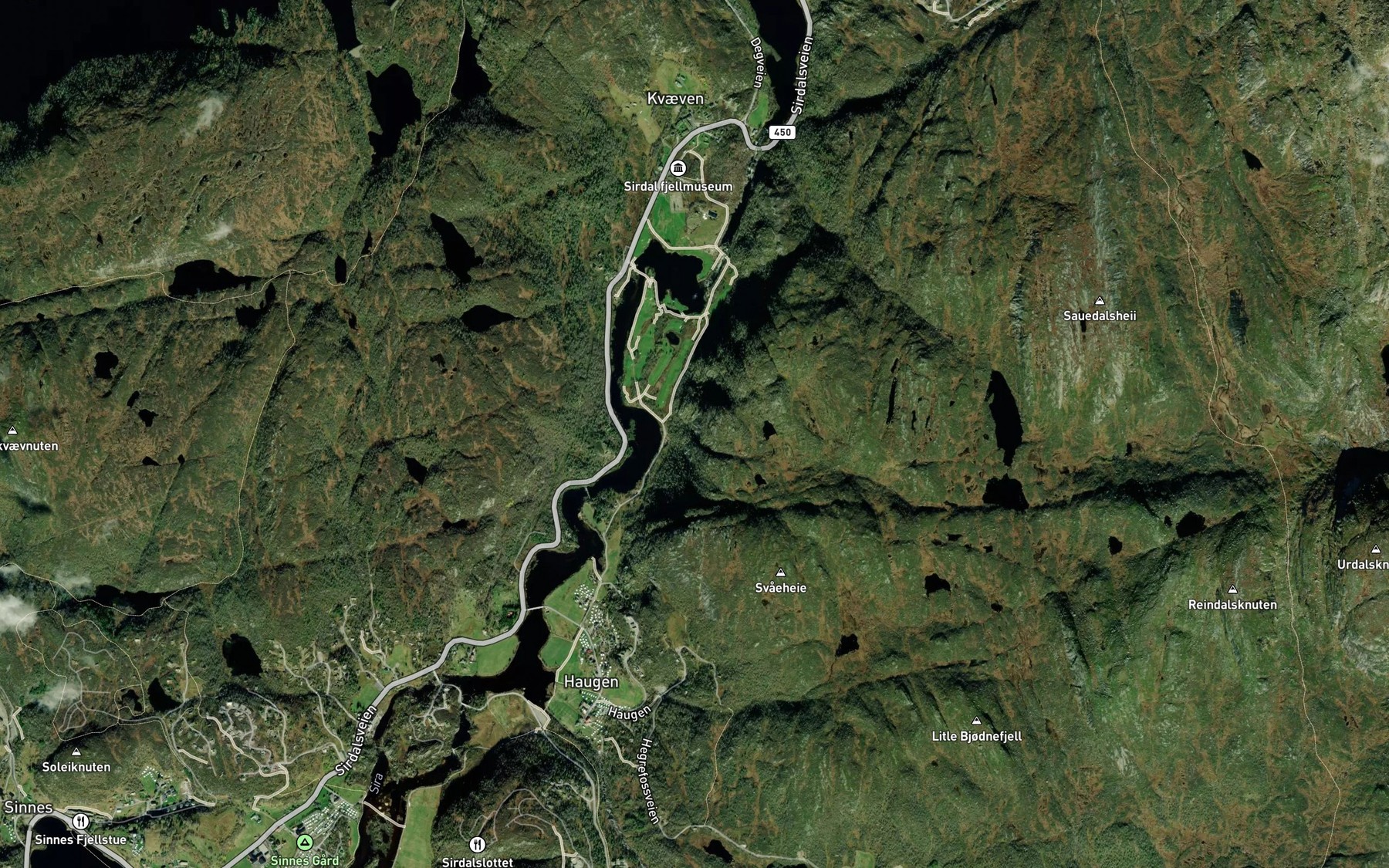 Satellite map of the Inste Hellarbekken