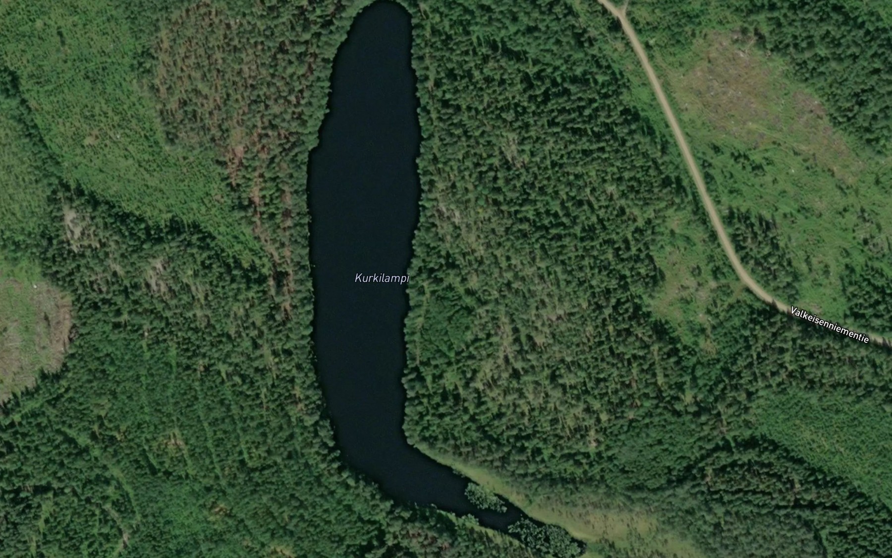 Satellite map of the Kurkilampi