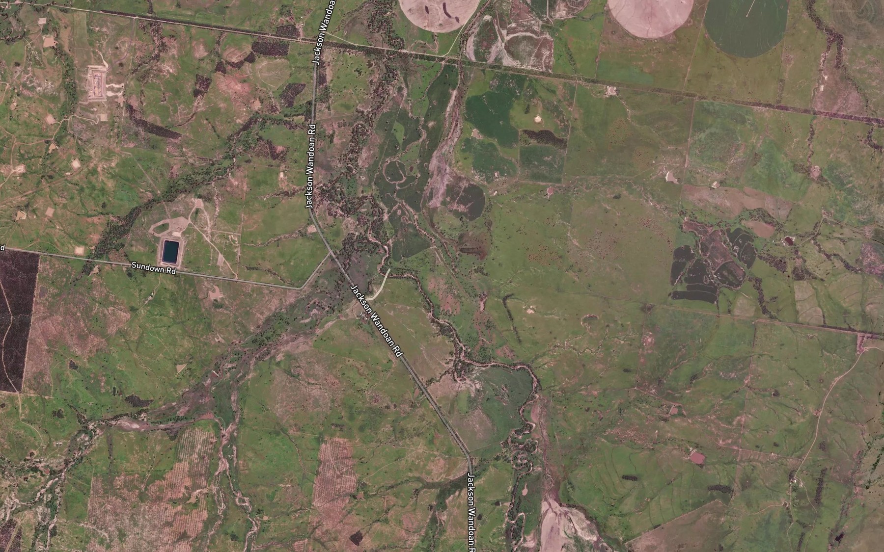 Satellite map of the Ogle Creek
