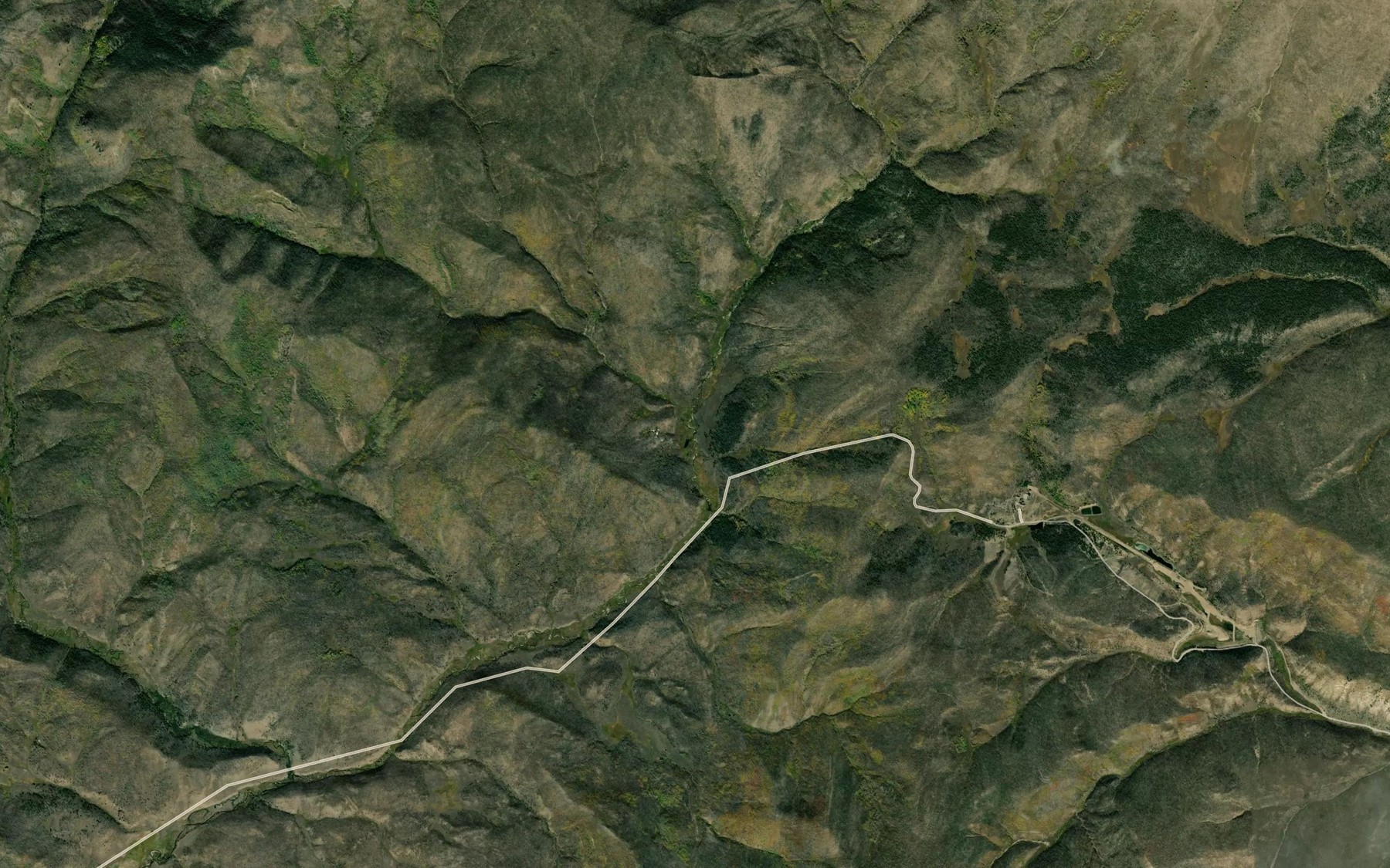 Satellite map of the Timber Creek