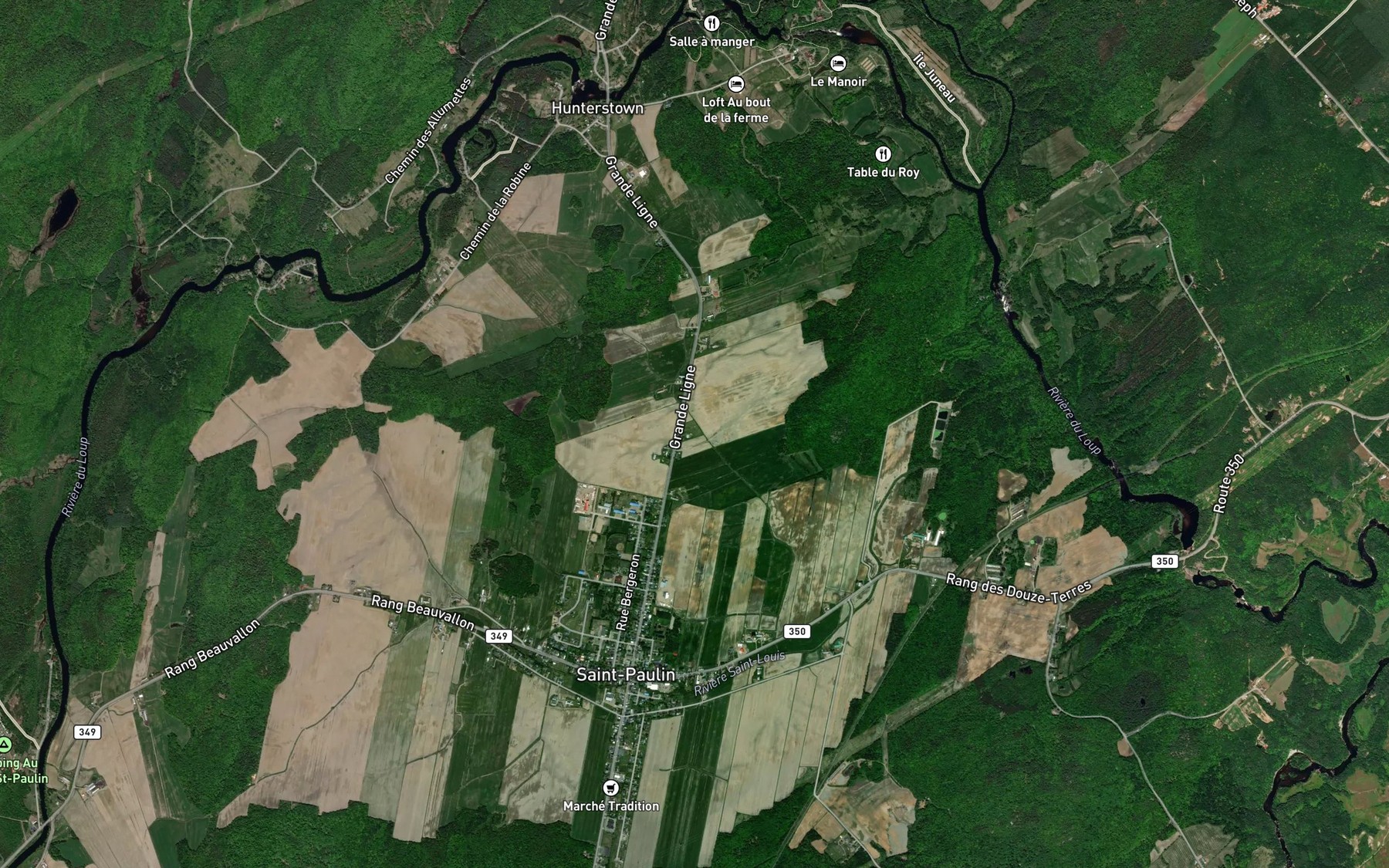 Satellite map of the Cours d'eau Blais
