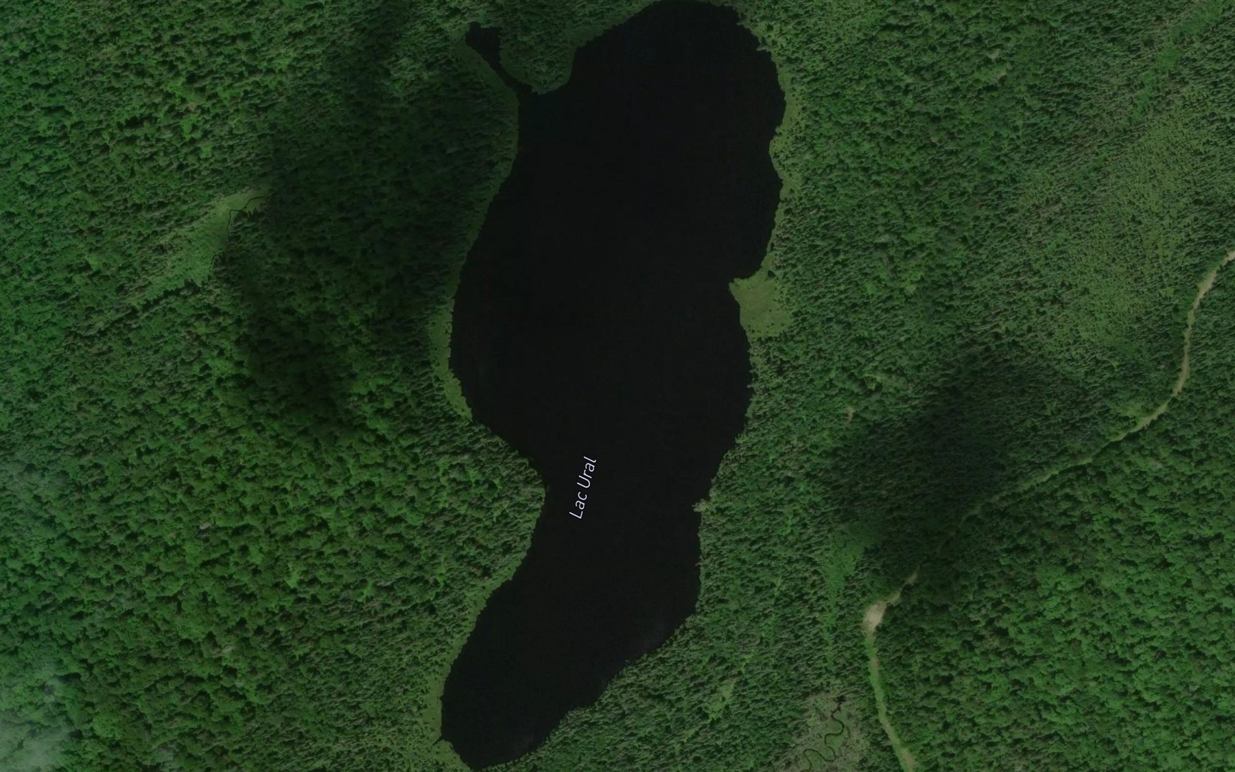 Satellite map of the Lac Ural