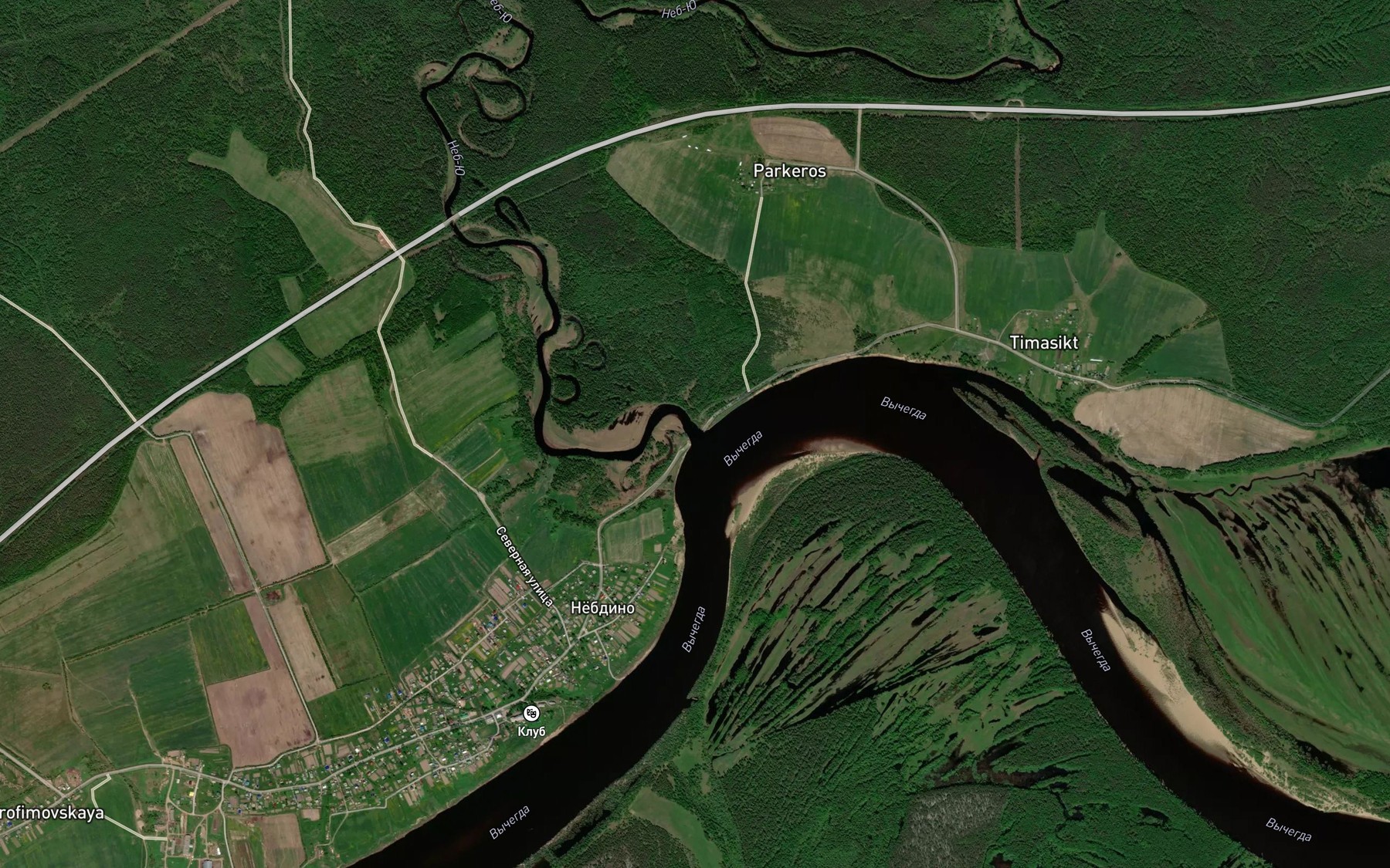 Satellite map of the Neb"yu