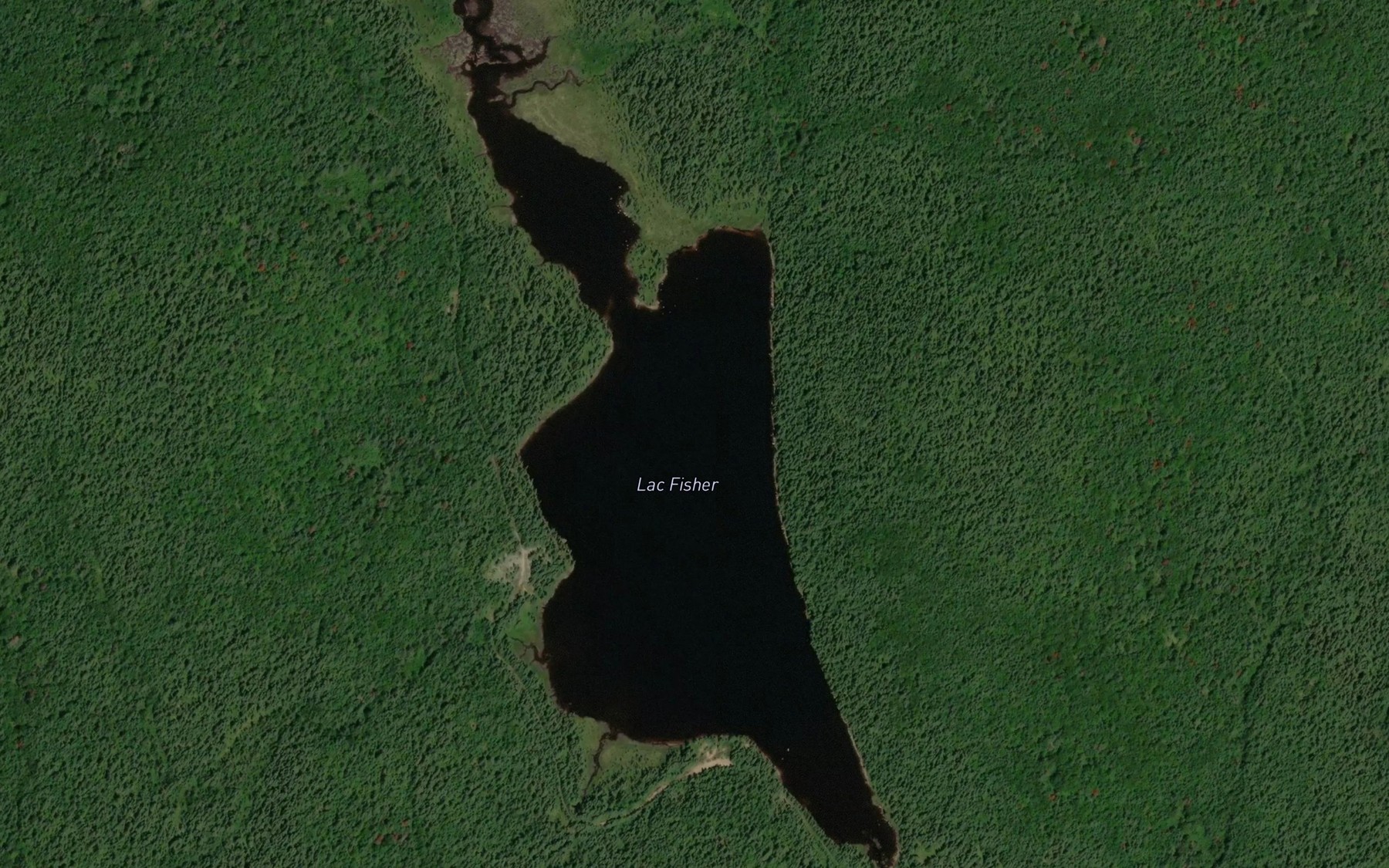 Satellite map of the Lac Fisher