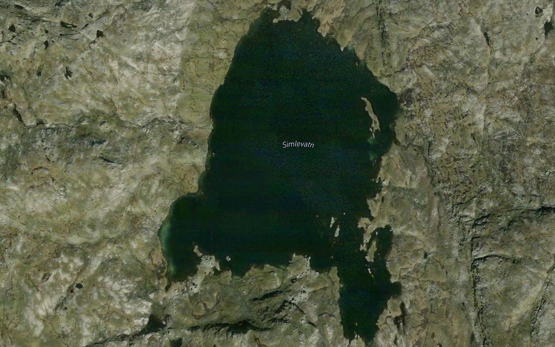 Satellite map of the Simlevatn