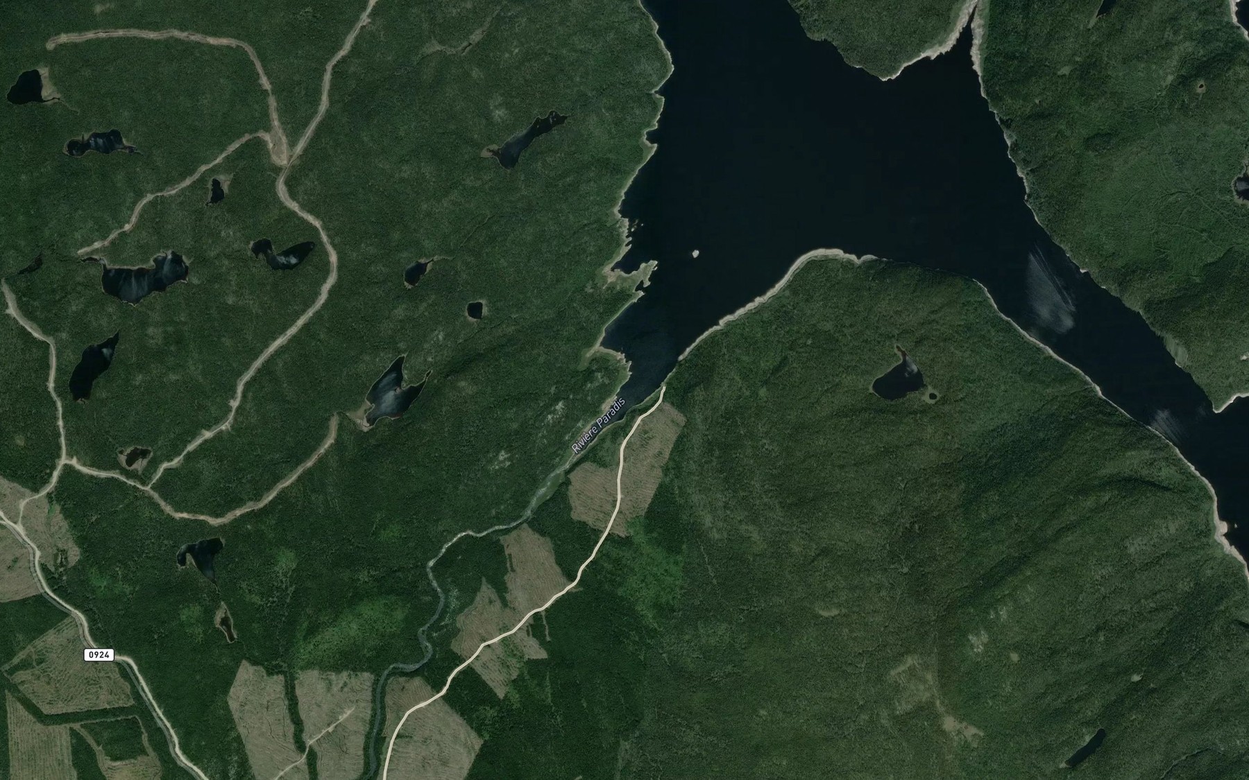 Satellite map of the Riviere Paradis