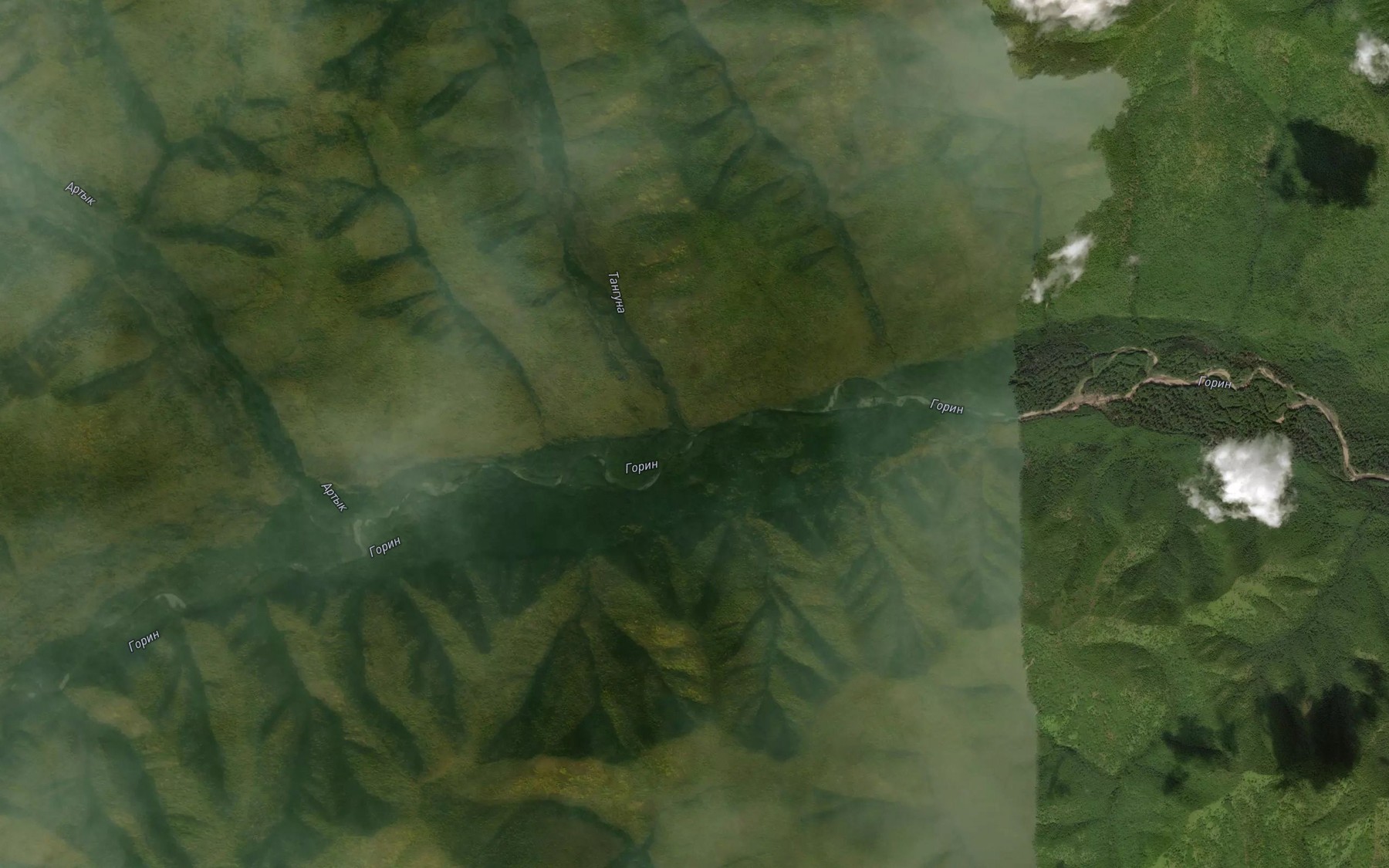 Satellite map of the Tanguka