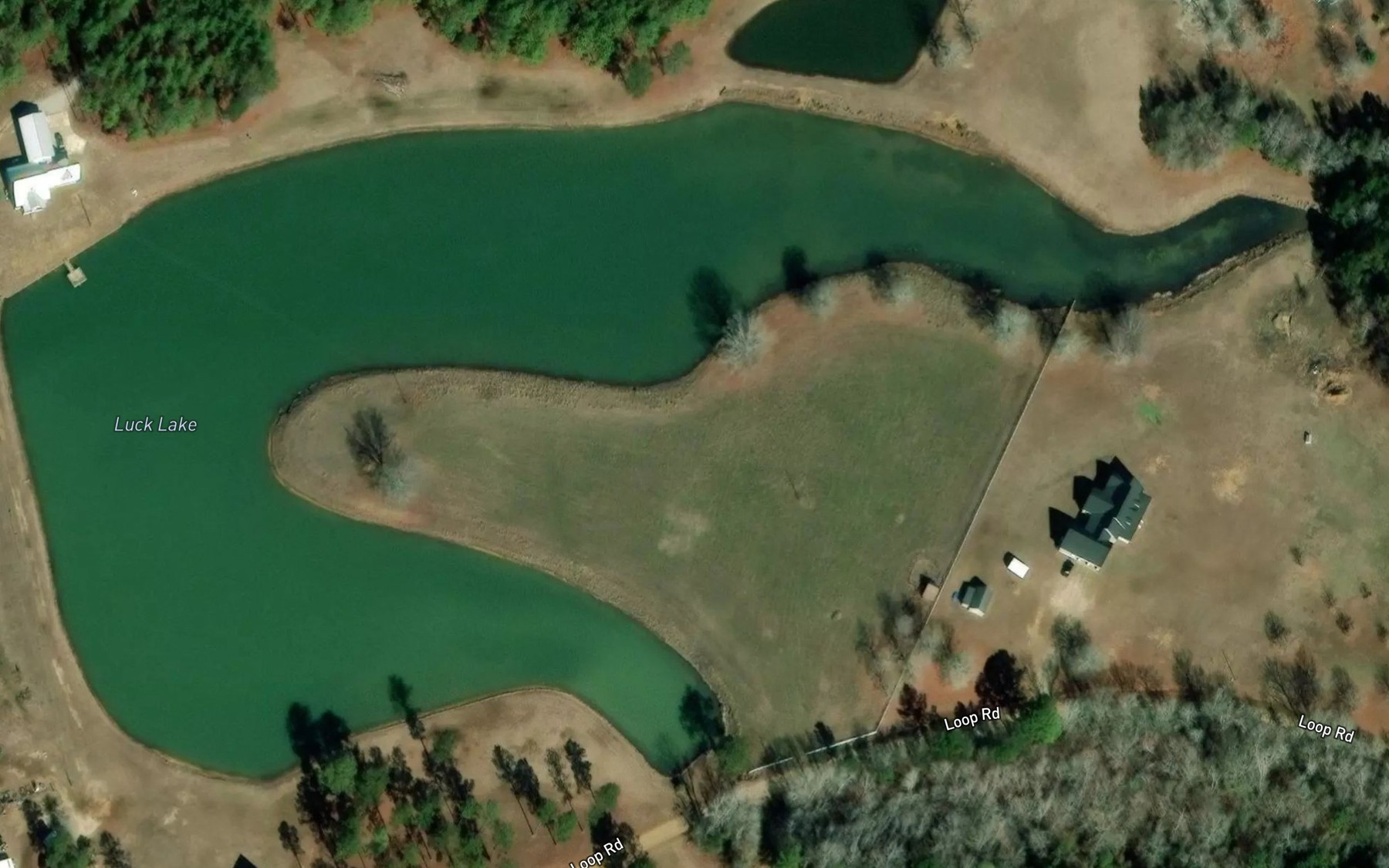 Satellite map of the Luck Lake