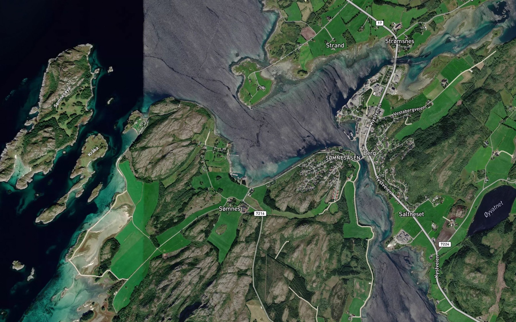 Satellite map of the Somnesvika