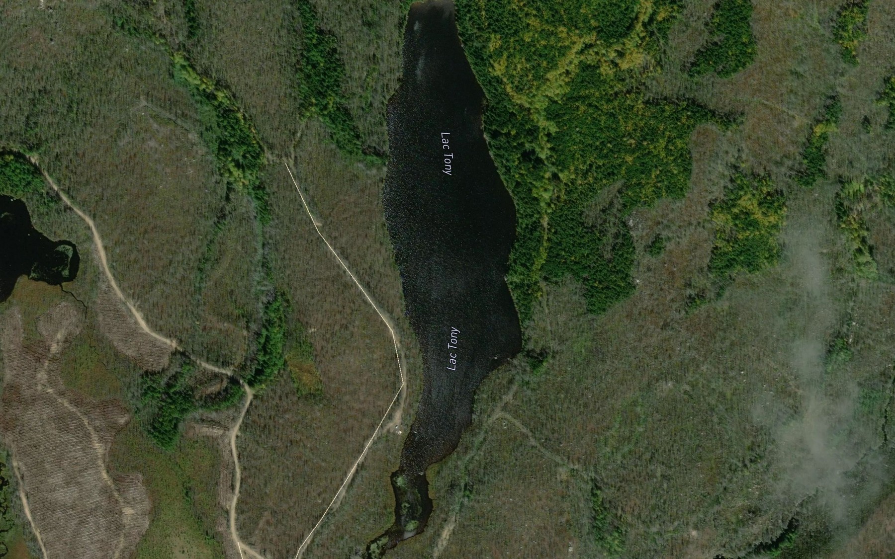 Satellite map of the Lac Tony