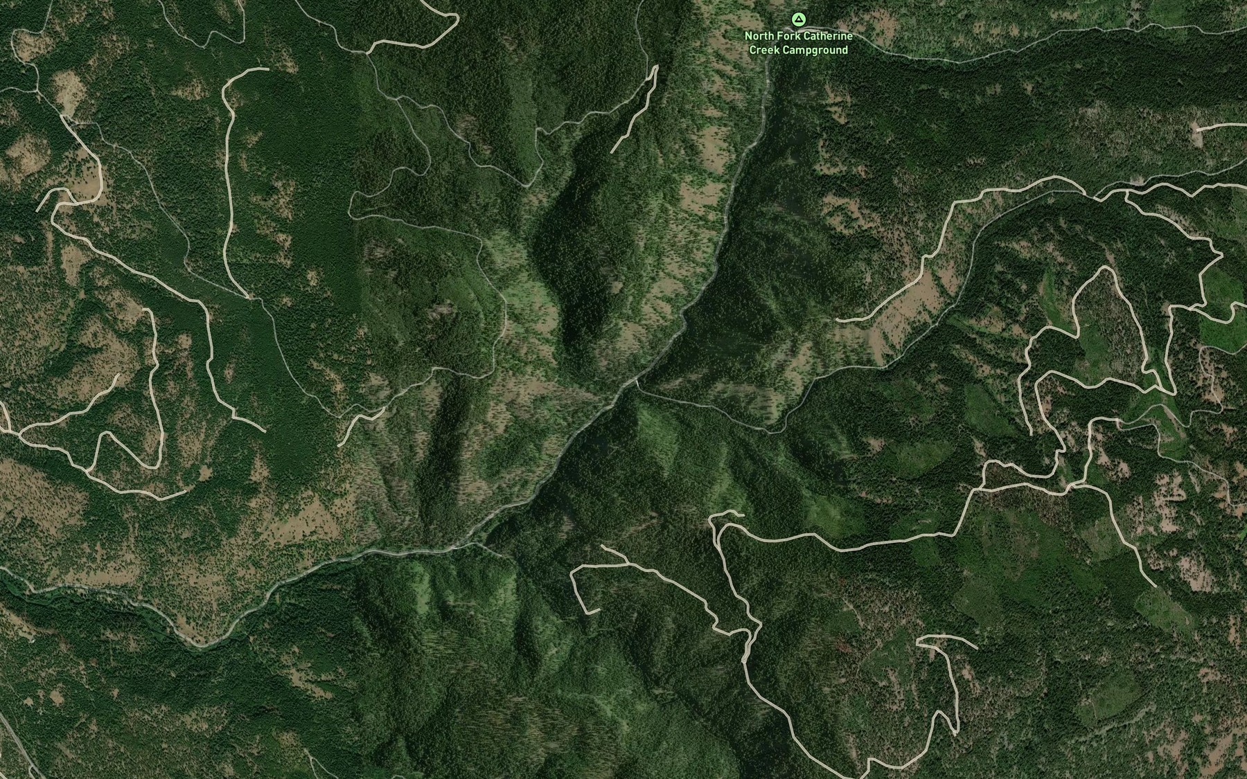 Satellite map of the Lick Creek