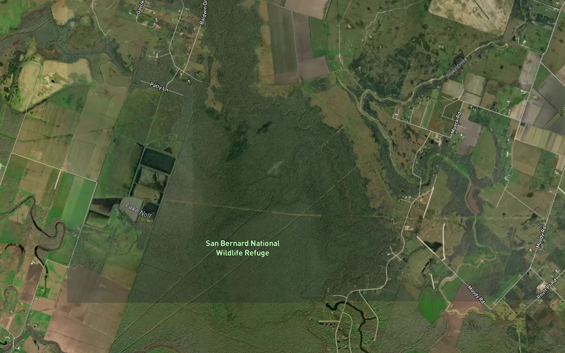 Satellite map of the Turkey Slough