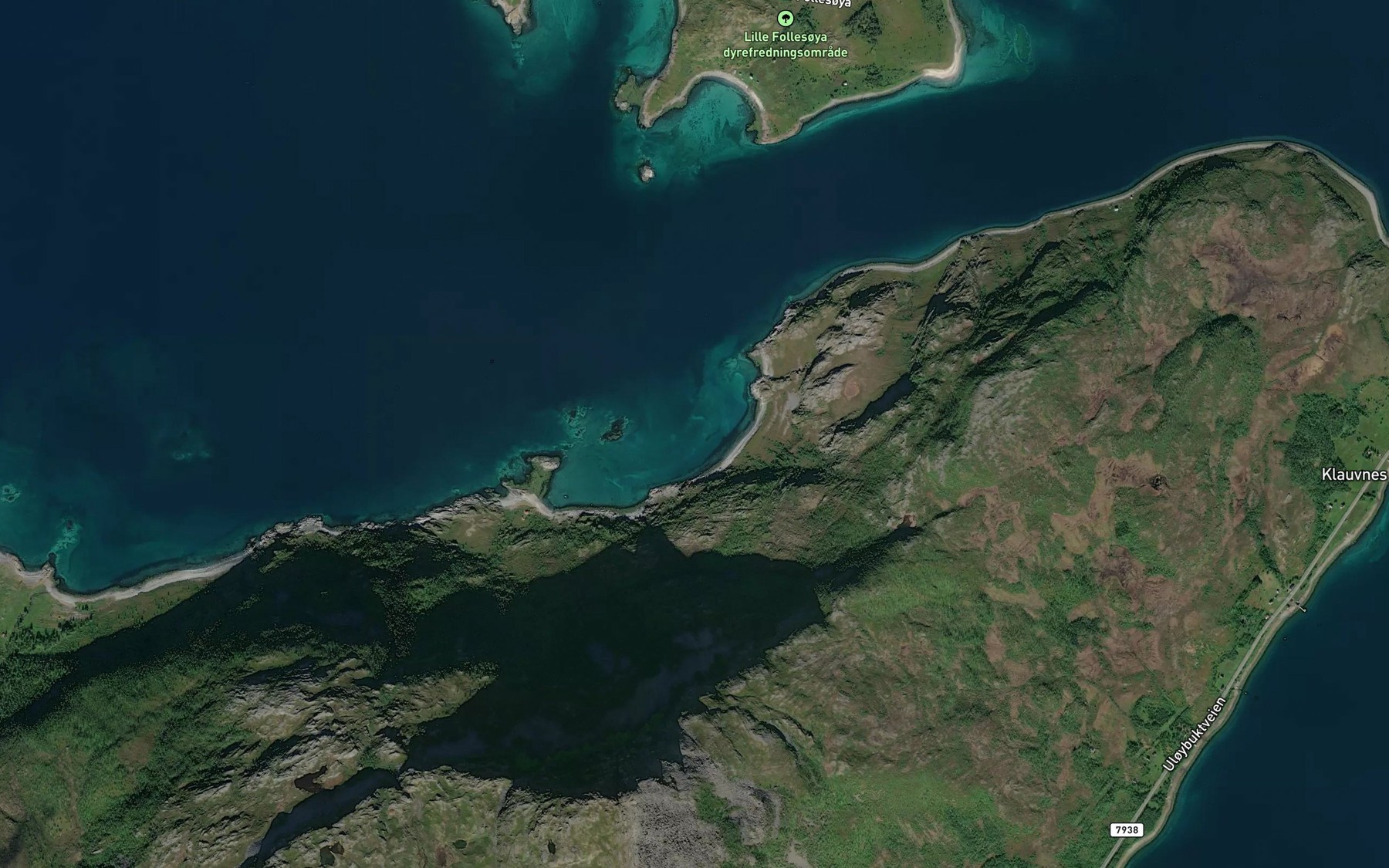Satellite map of the Vaervika