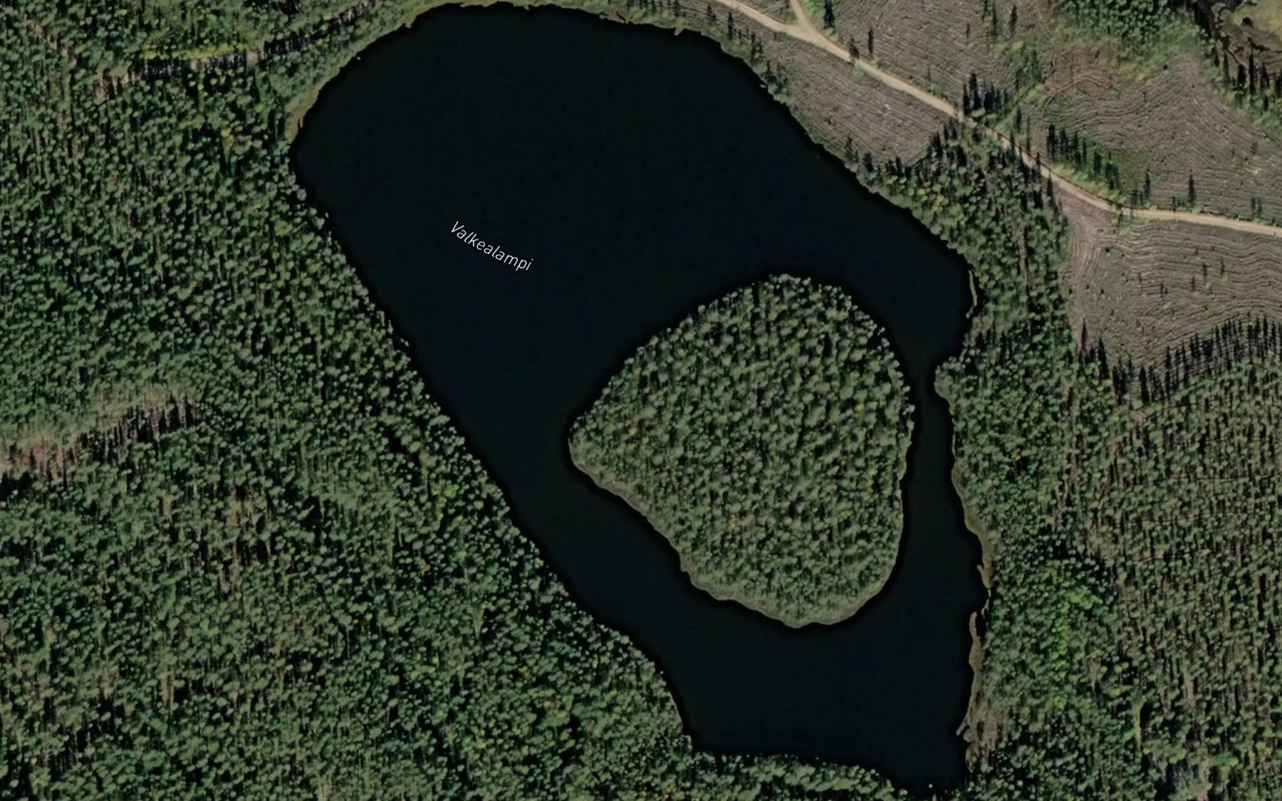 Satellite map of the Valkealampi