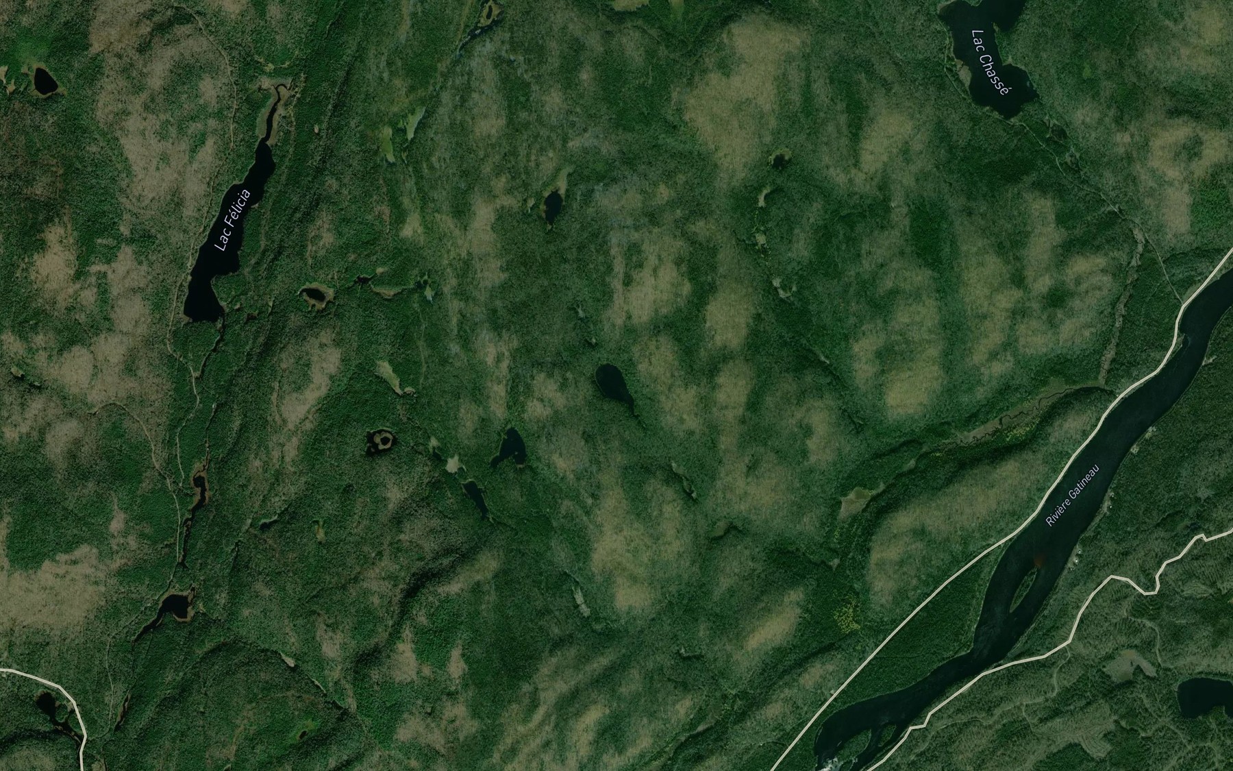 Satellite map of the Lac Lortie