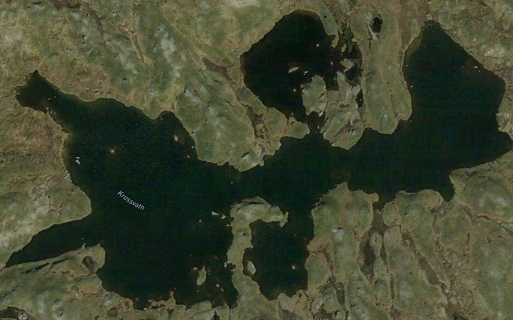 Satellite map of the Krossvatn
