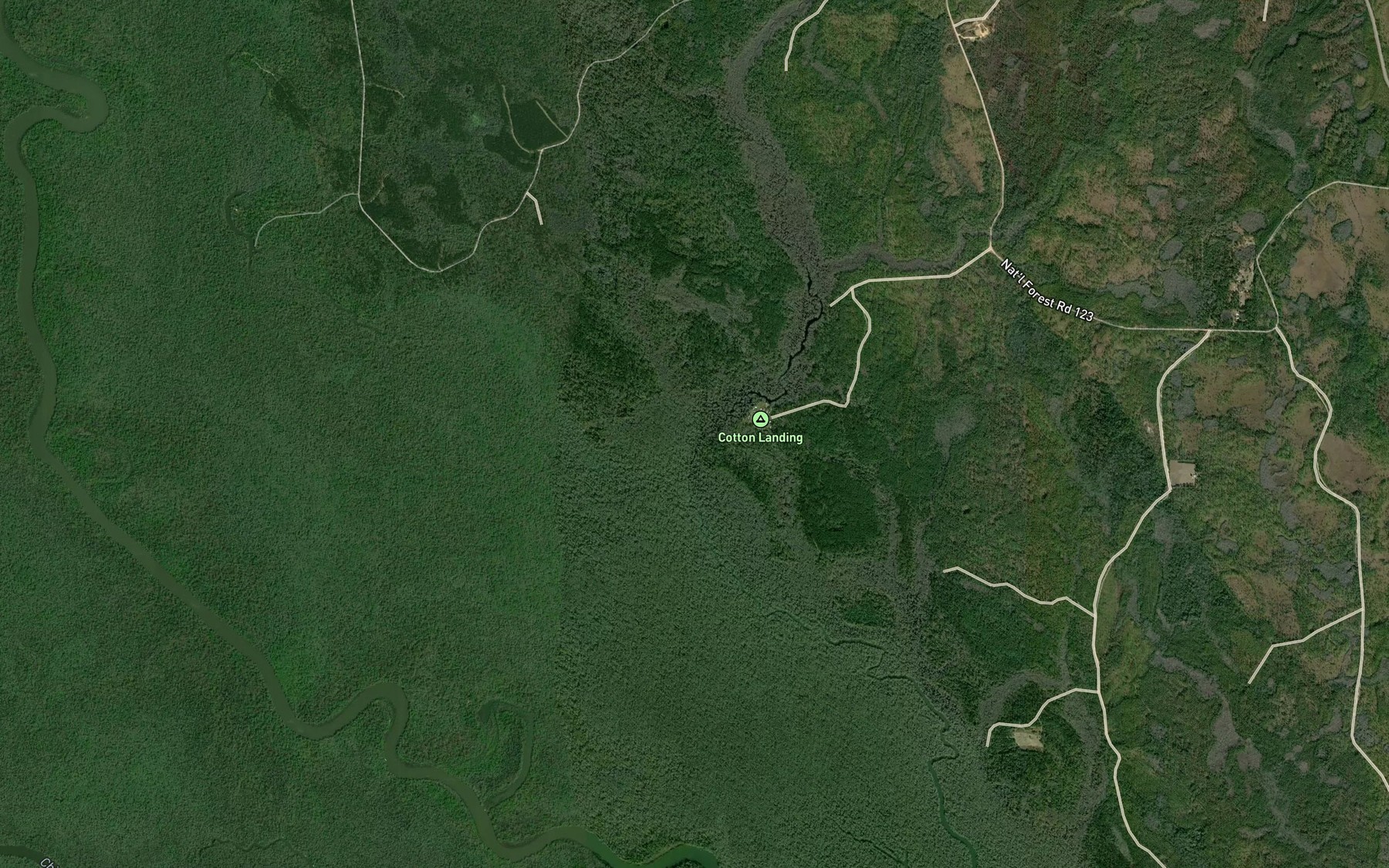 Satellite map of the Salty Branch