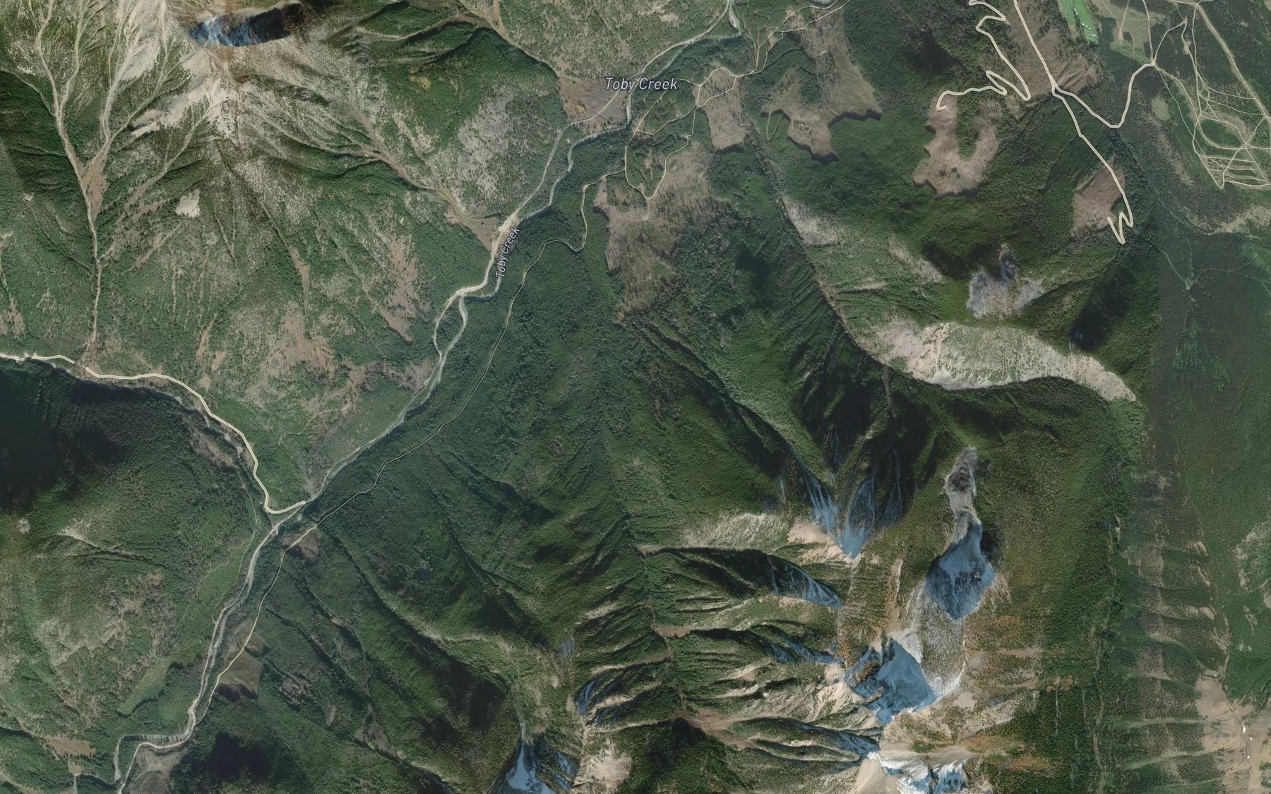 Satellite map of the Barbour Creek