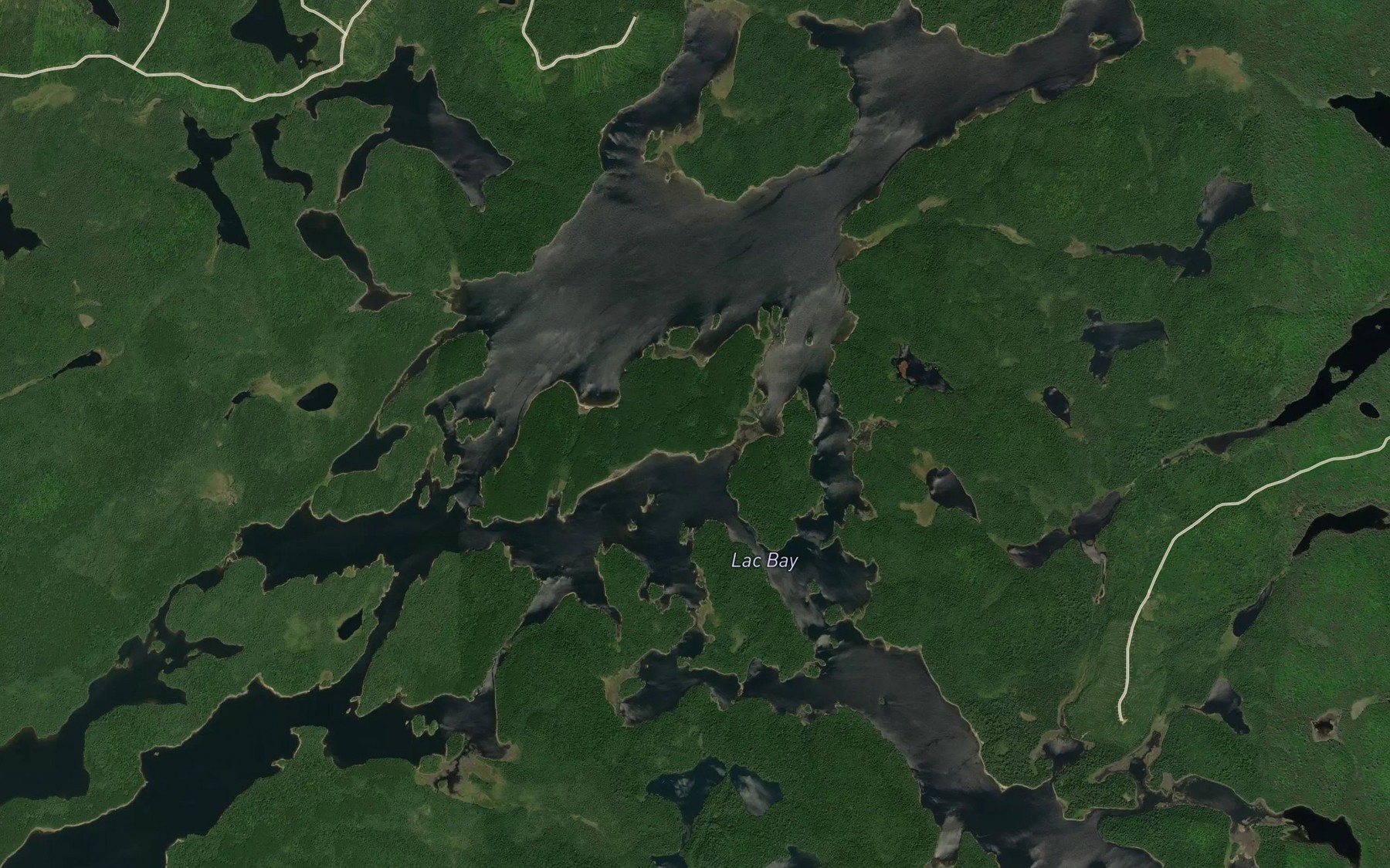 Satellite map of the Lac Bay