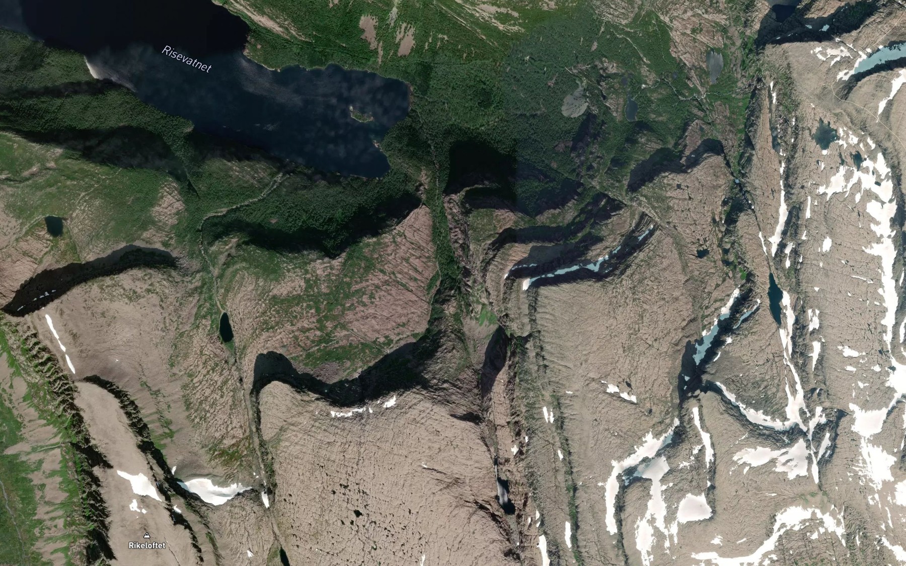 Satellite map of the Handklefossen