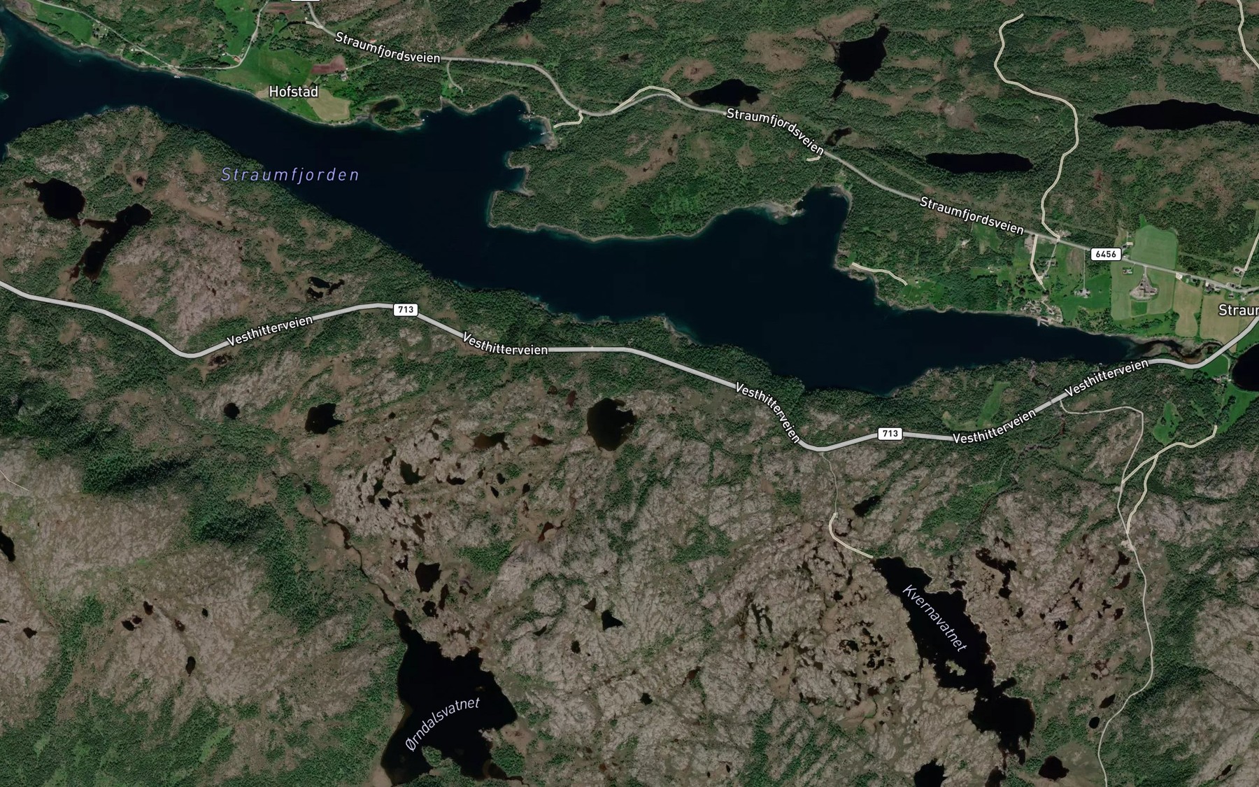 Satellite map of the Vollanesbekken