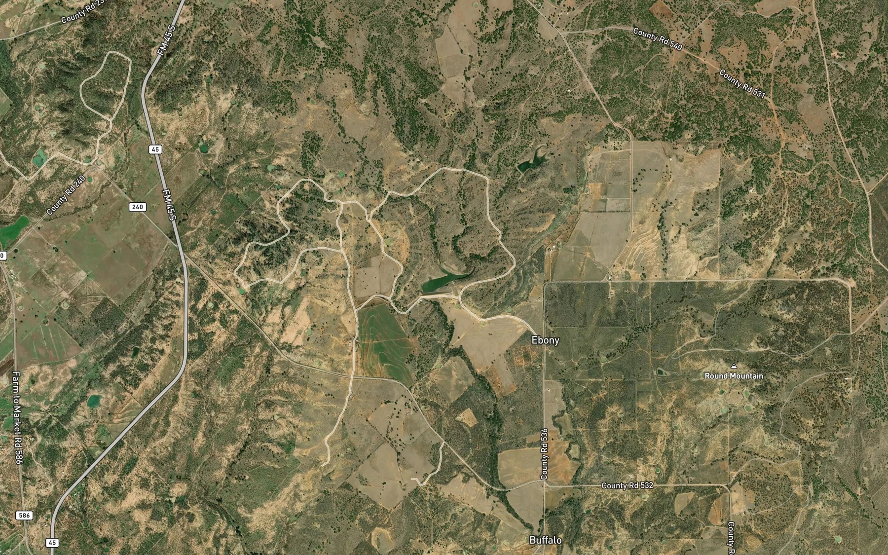 Satellite map of the Soil Conservation Service Site 6 Reservoir