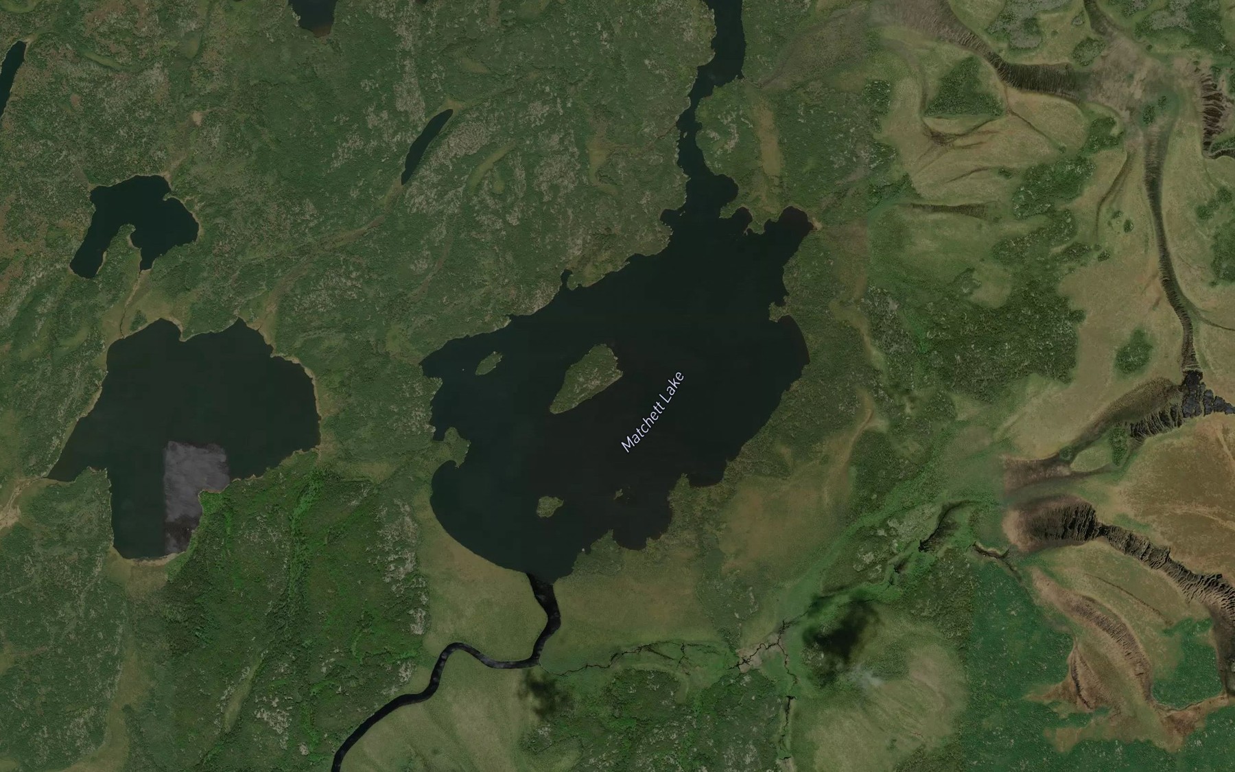 Satellite map of the Matchett Lake
