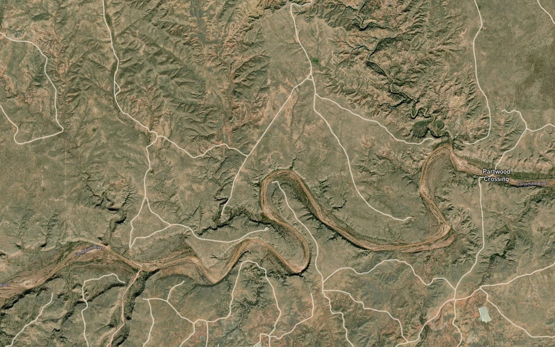 Satellite map of the Catfish Bend
