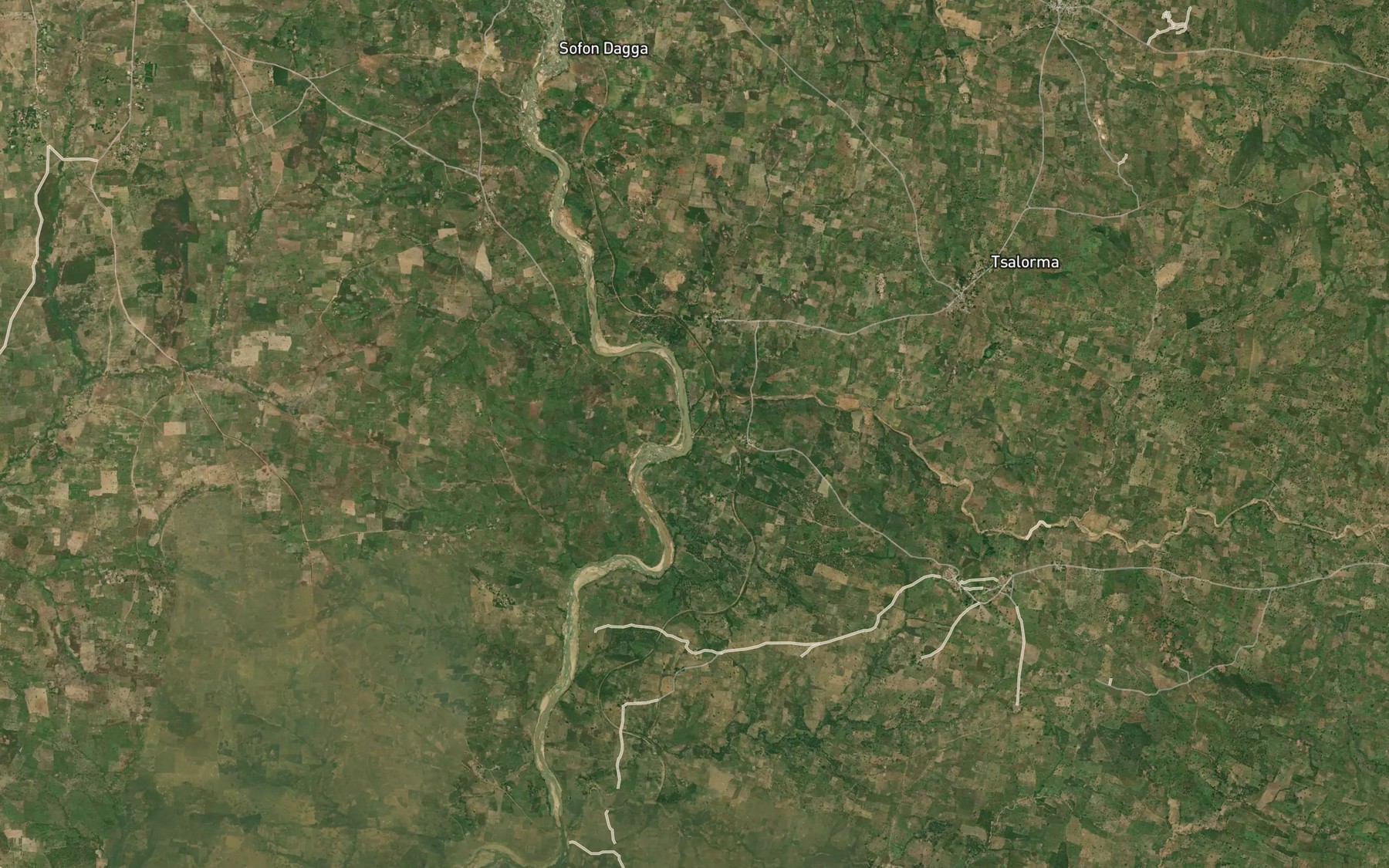 Satellite map of the River Tadna